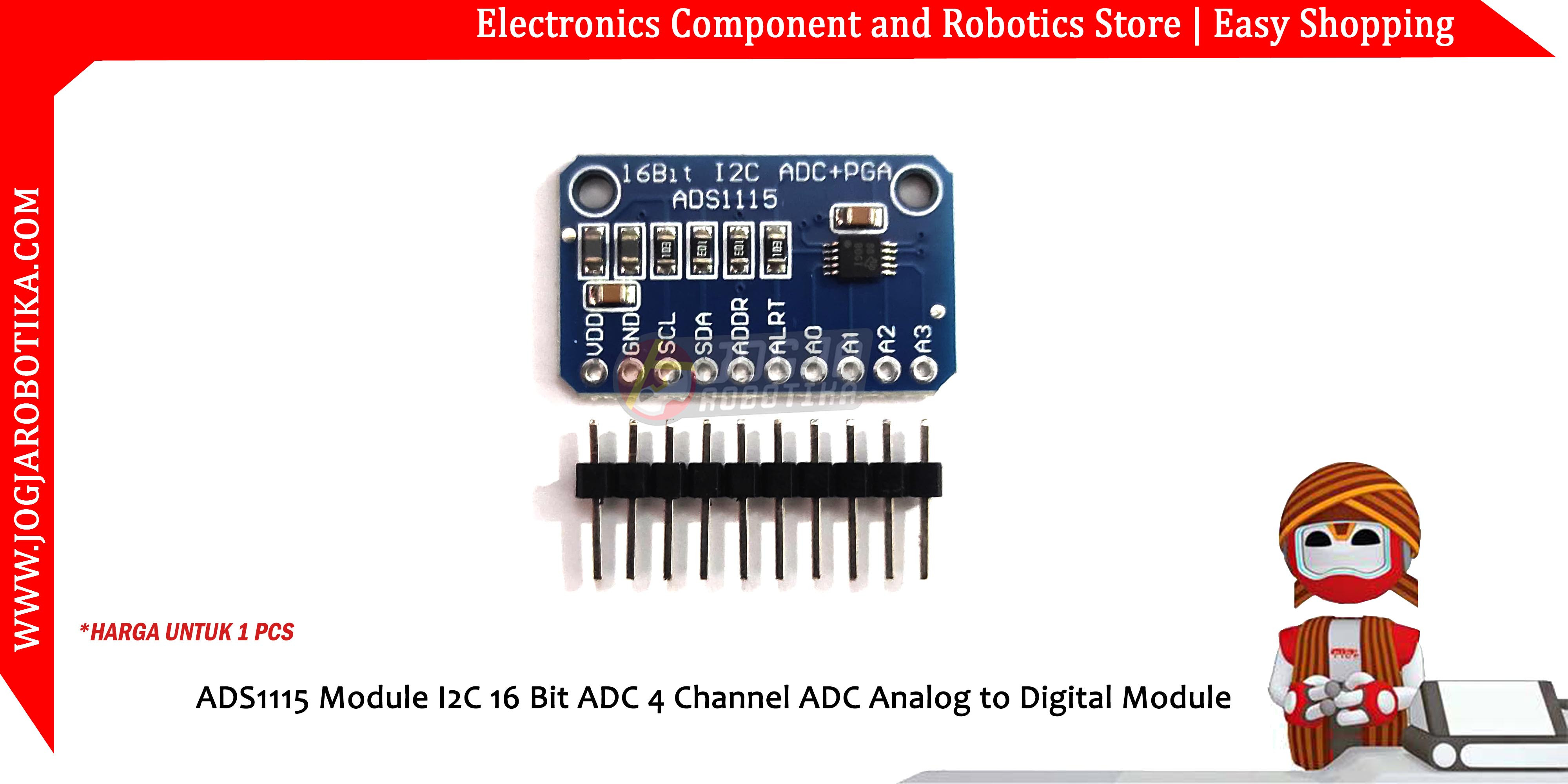 ADS1115 Module I2C 16 Bit ADC 4 Channel ADC Analog to Digital Module