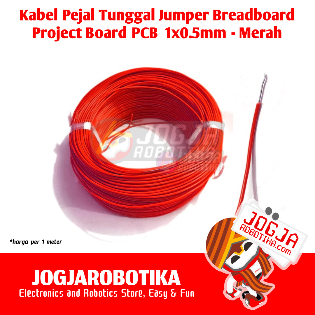 Kabel Pejal Jumper Bredboard Project Board PCB 1x0.5mm - Kuning