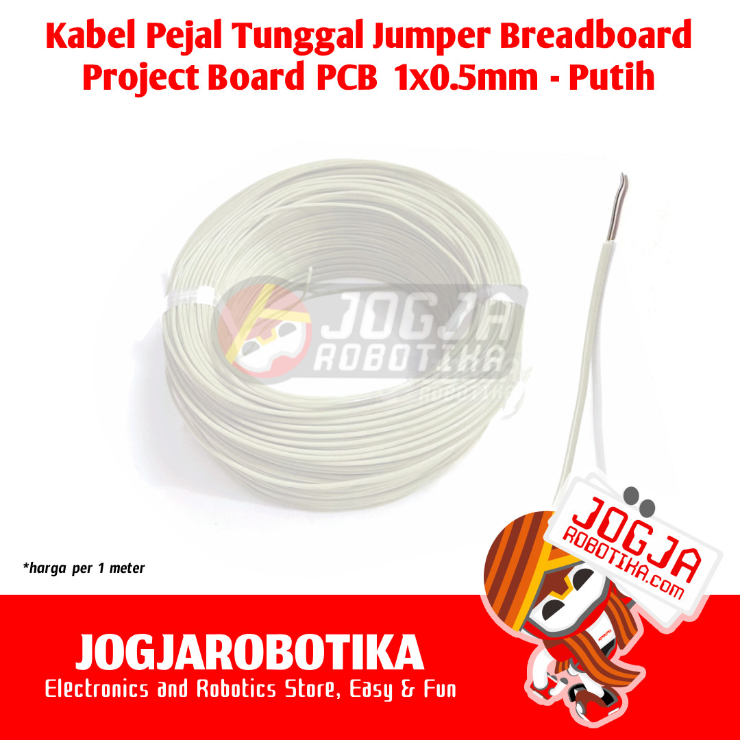 Kabel Pejal Jumper Bredboard Project Board PCB 1x0.5mm - Kuning