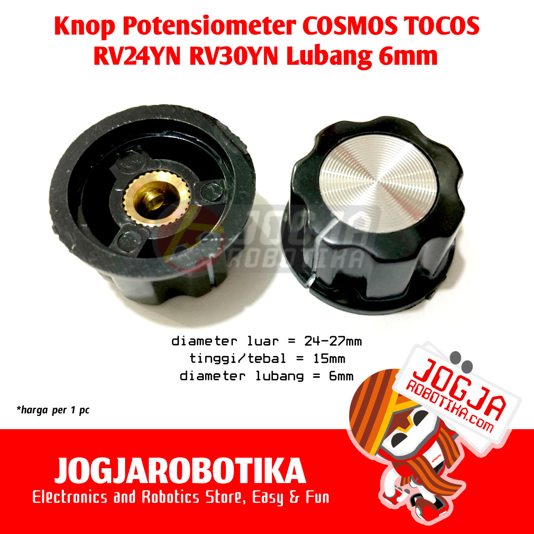Knop Potentiometer 15x17MM