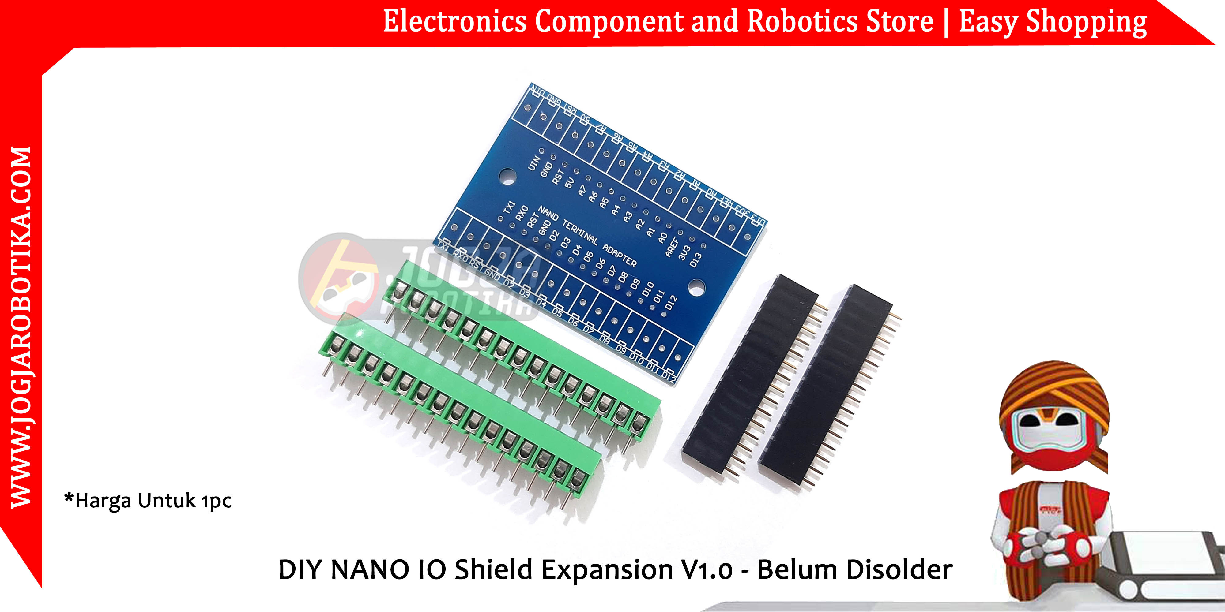 DIY NANO IO Shield Expansion V1.0 - Belum Disolder