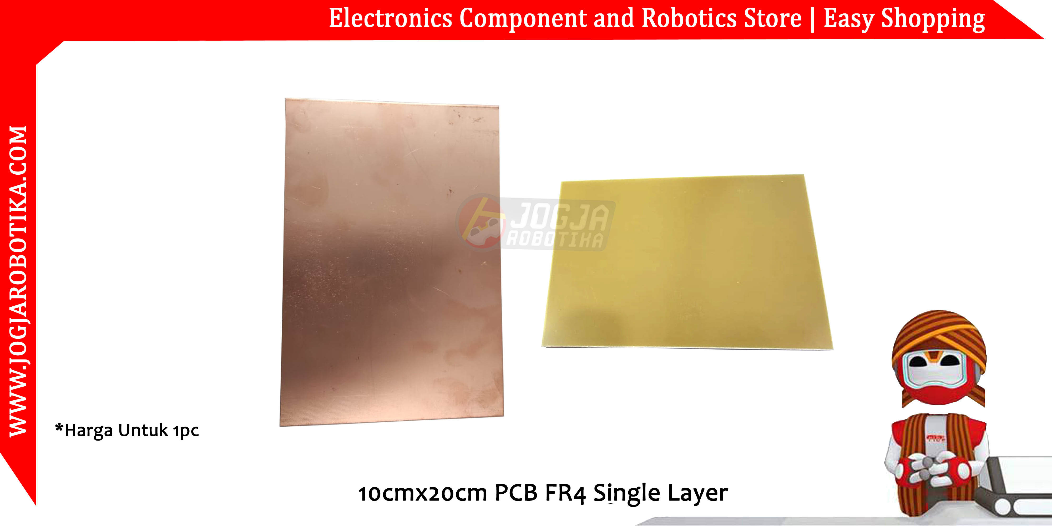 10cmx20cm PCB FR4 Single Layer