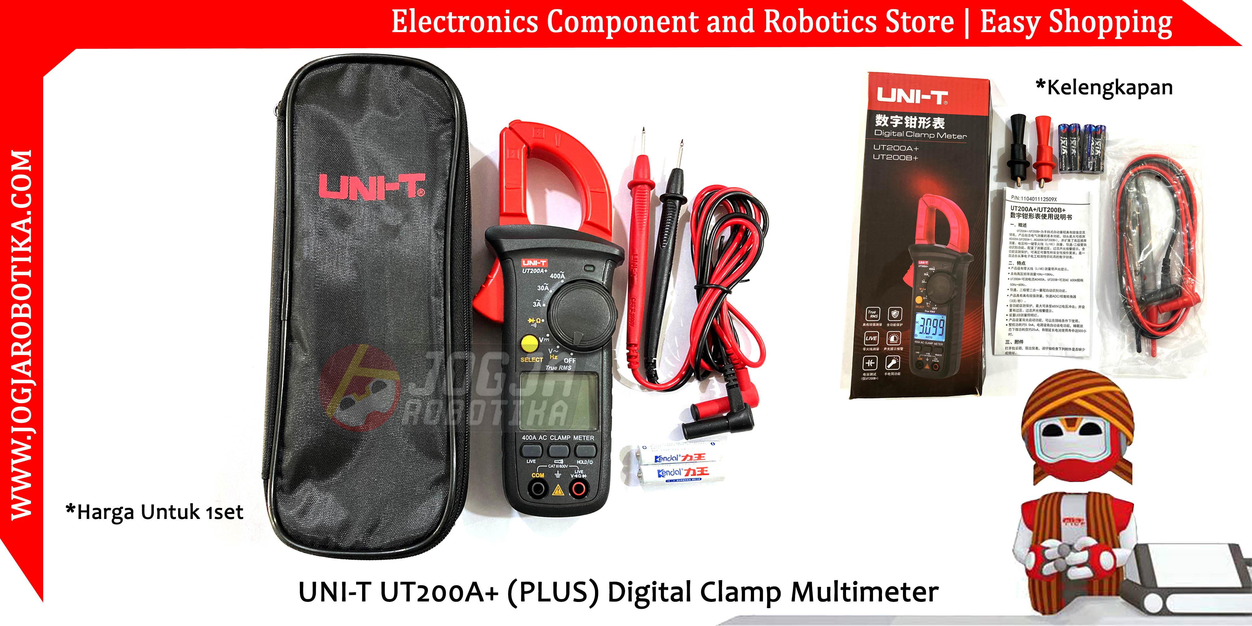 UNI-T UT200A+ (PLUS) Digital Clamp Multimeter