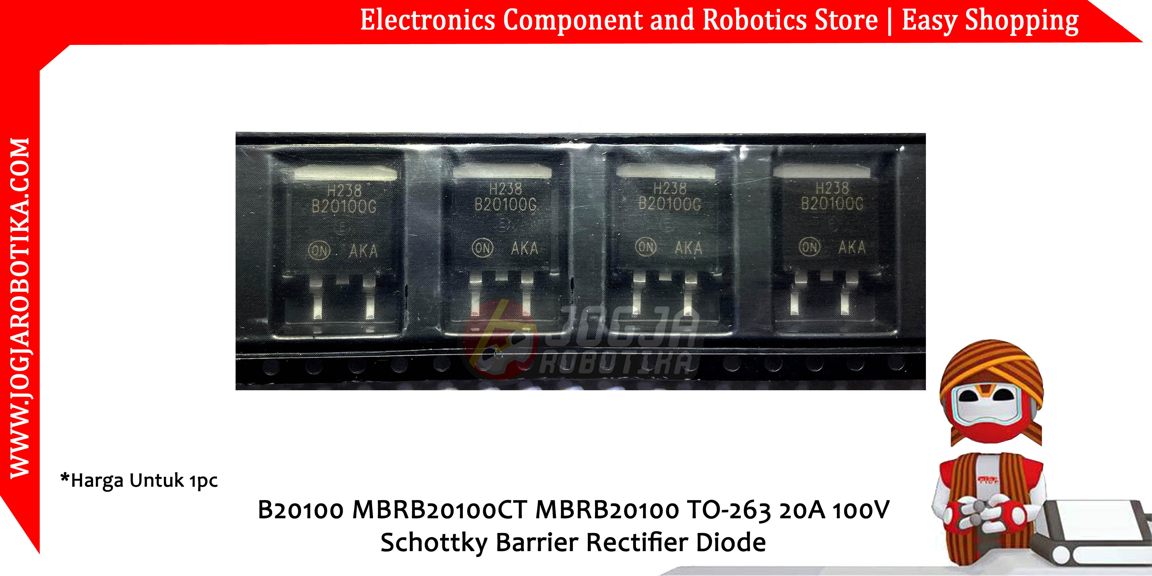 B20100 MBRB20100CT MBRB20100 TO-263 20A 100V Schottky Barrier Rectifier Diode