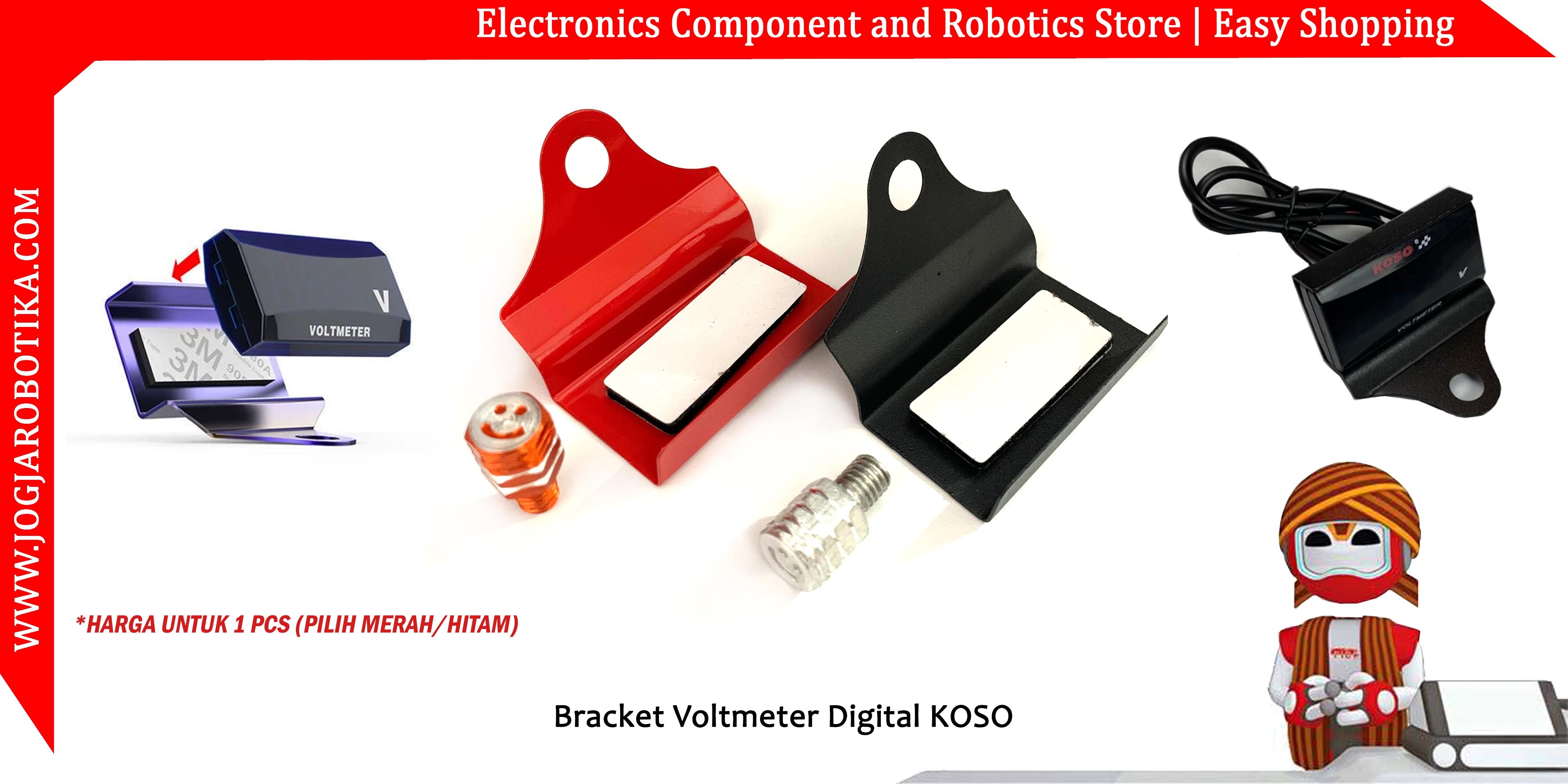 Bracket Voltmeter Digital KOSO - Hitam