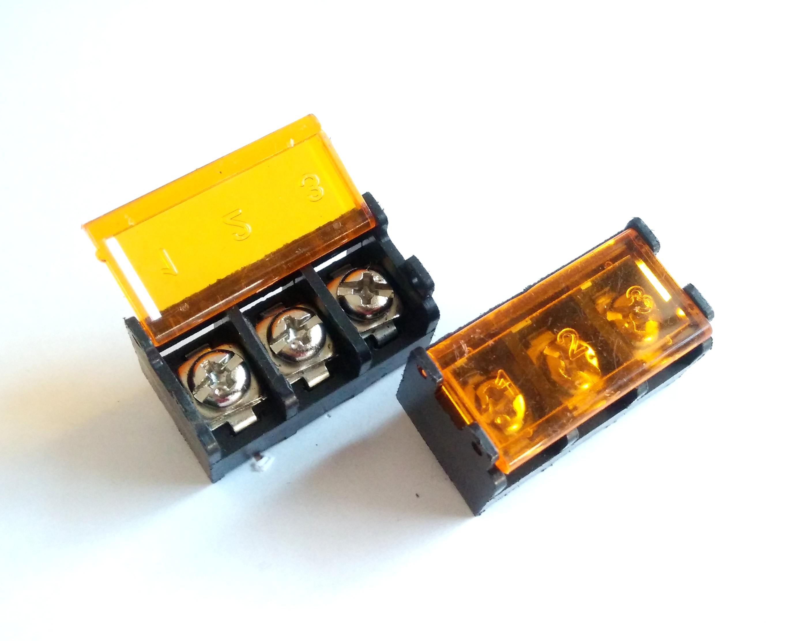 Terminal Block 9.5mm 3 Pin w/ Cover