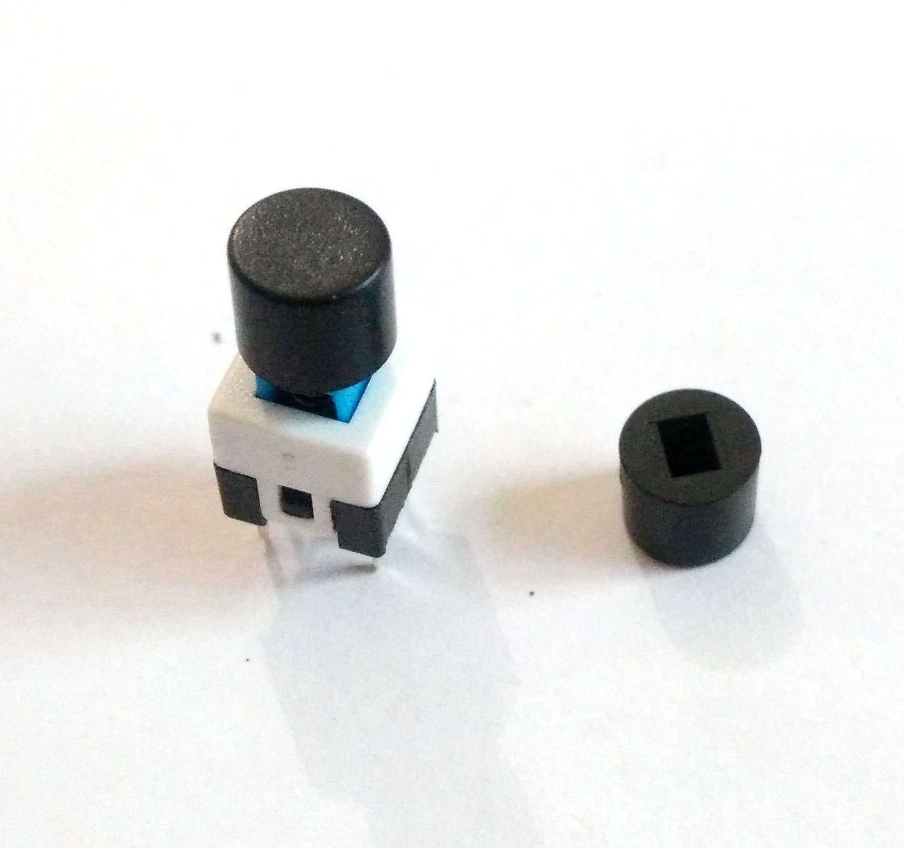 Cap Self-locking Square Push Button Switch-Hitam