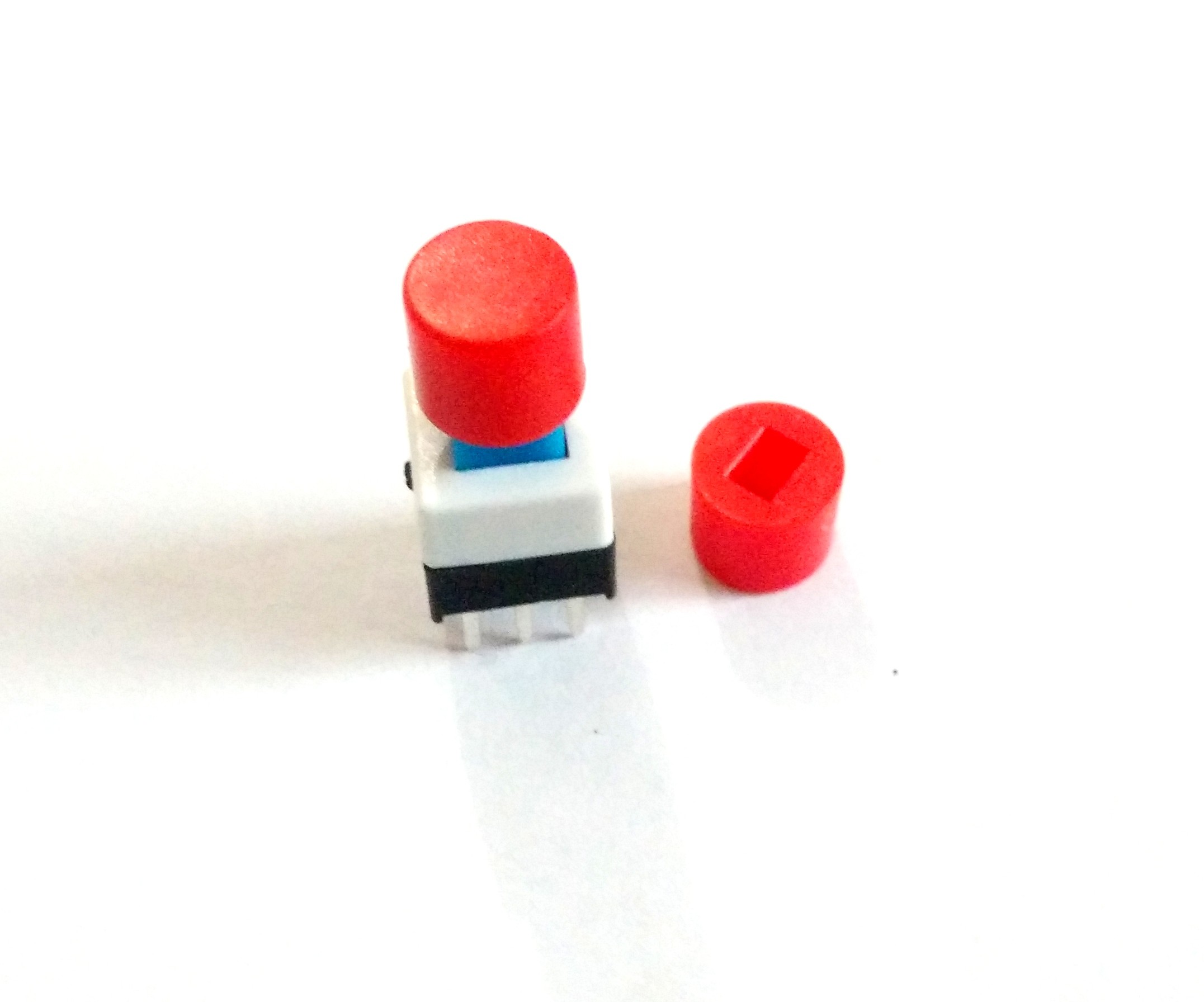 Cap Self-locking Square Push Button Switch-Hitam