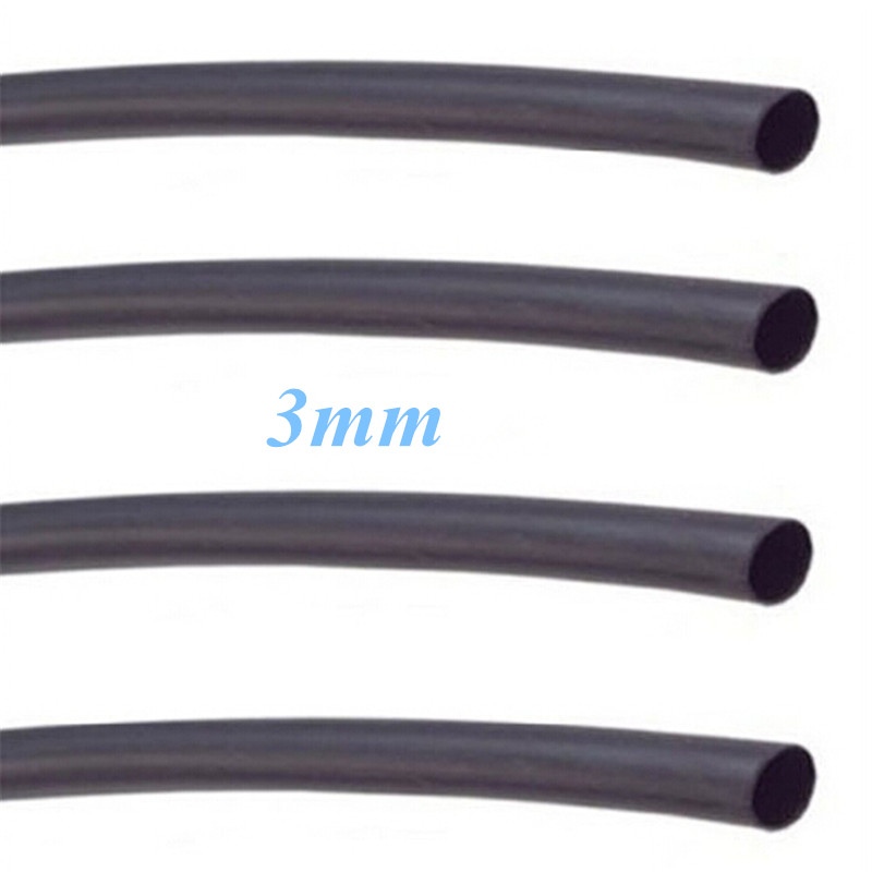 3mm Heat Shrinkable Tubing / Selang bakar-Hitam