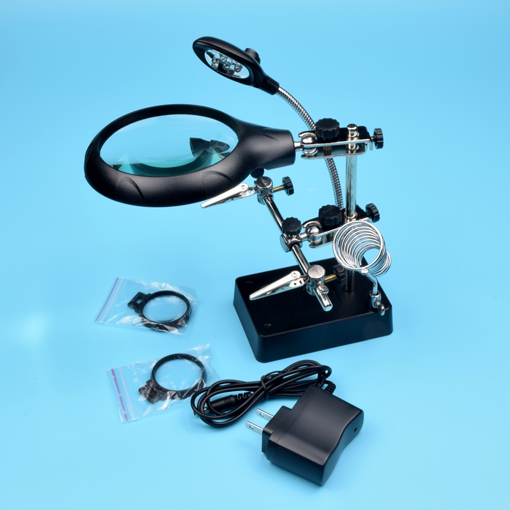 5LED Auxiliary clip magnifier with AC/DC Interchangeable MG16129-C