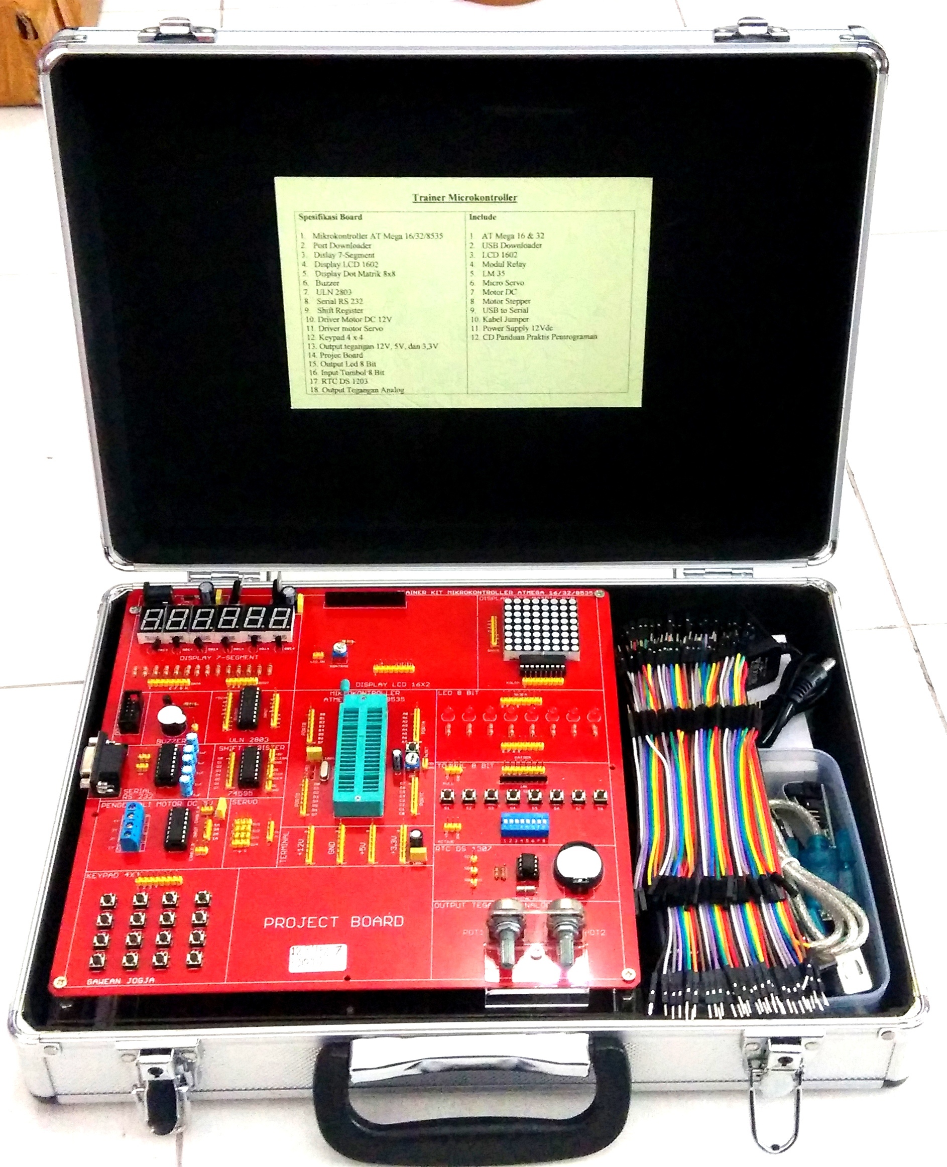 Trainer Mikrokontroler ATmega16 ATmega32 ATmega8535 Paket Eksklusif