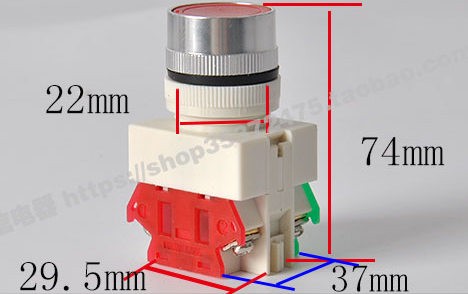 SAY 7-11BNS LAY 7-11BNS 22MM Self-Locking Push Button-Red