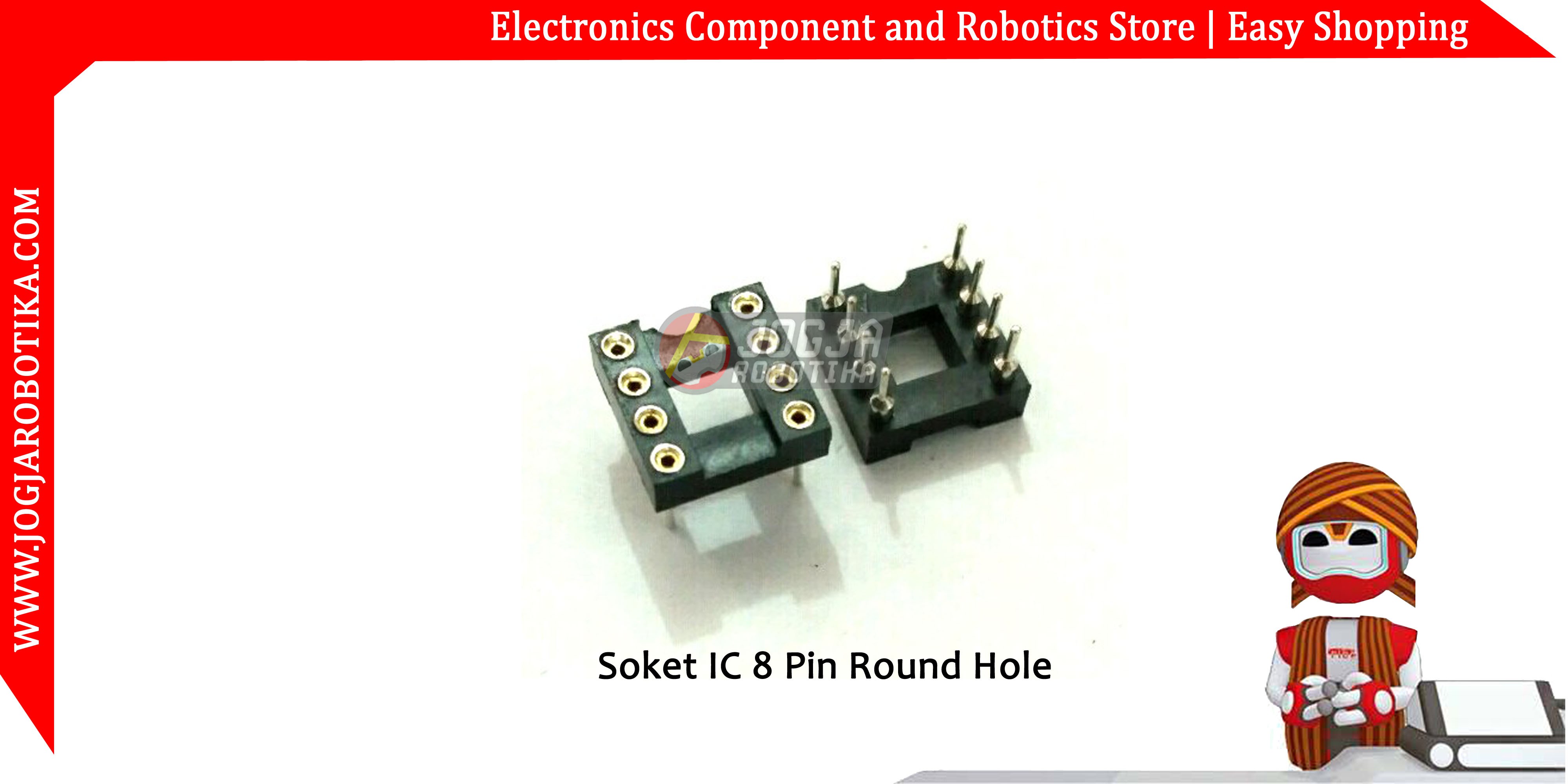 Soket IC 8 pin Round Hole
