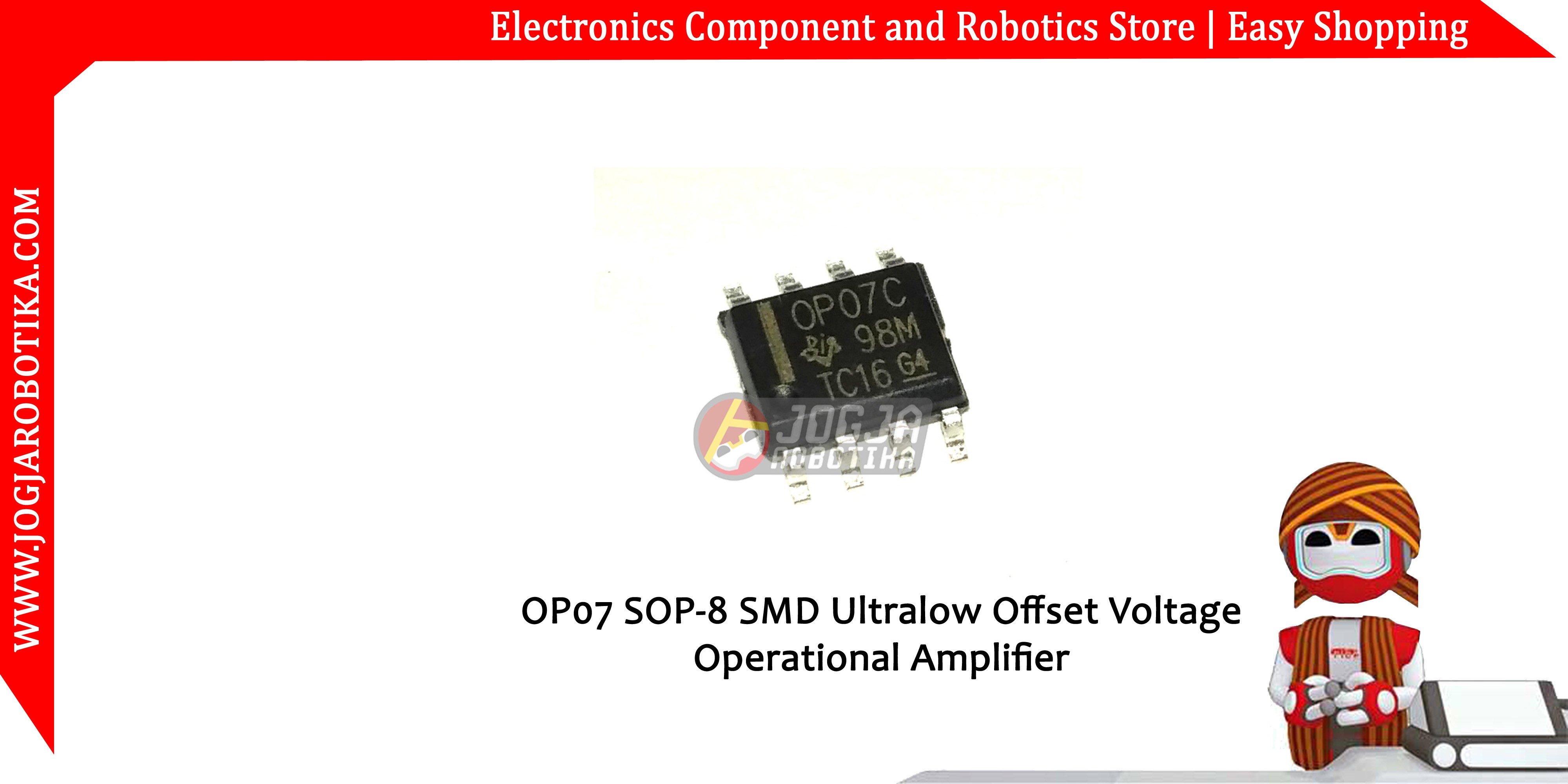 OP07 SOP-8 SMD Ultralow Offset Voltage Operational Amplifier