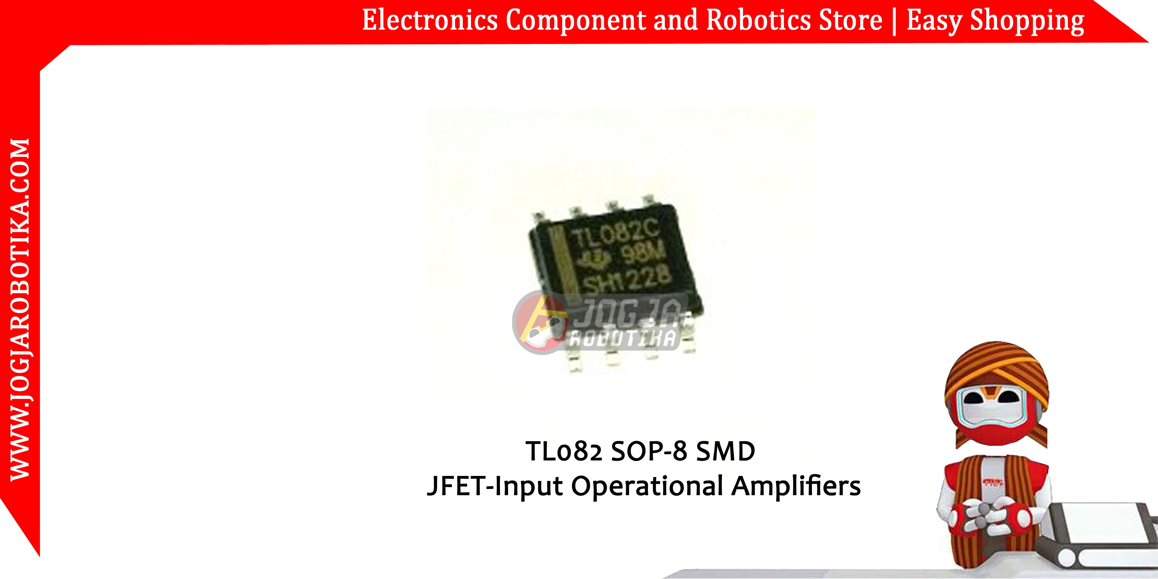 TL082 SOP-8 SMD JFET-Input Operational Amplifiers