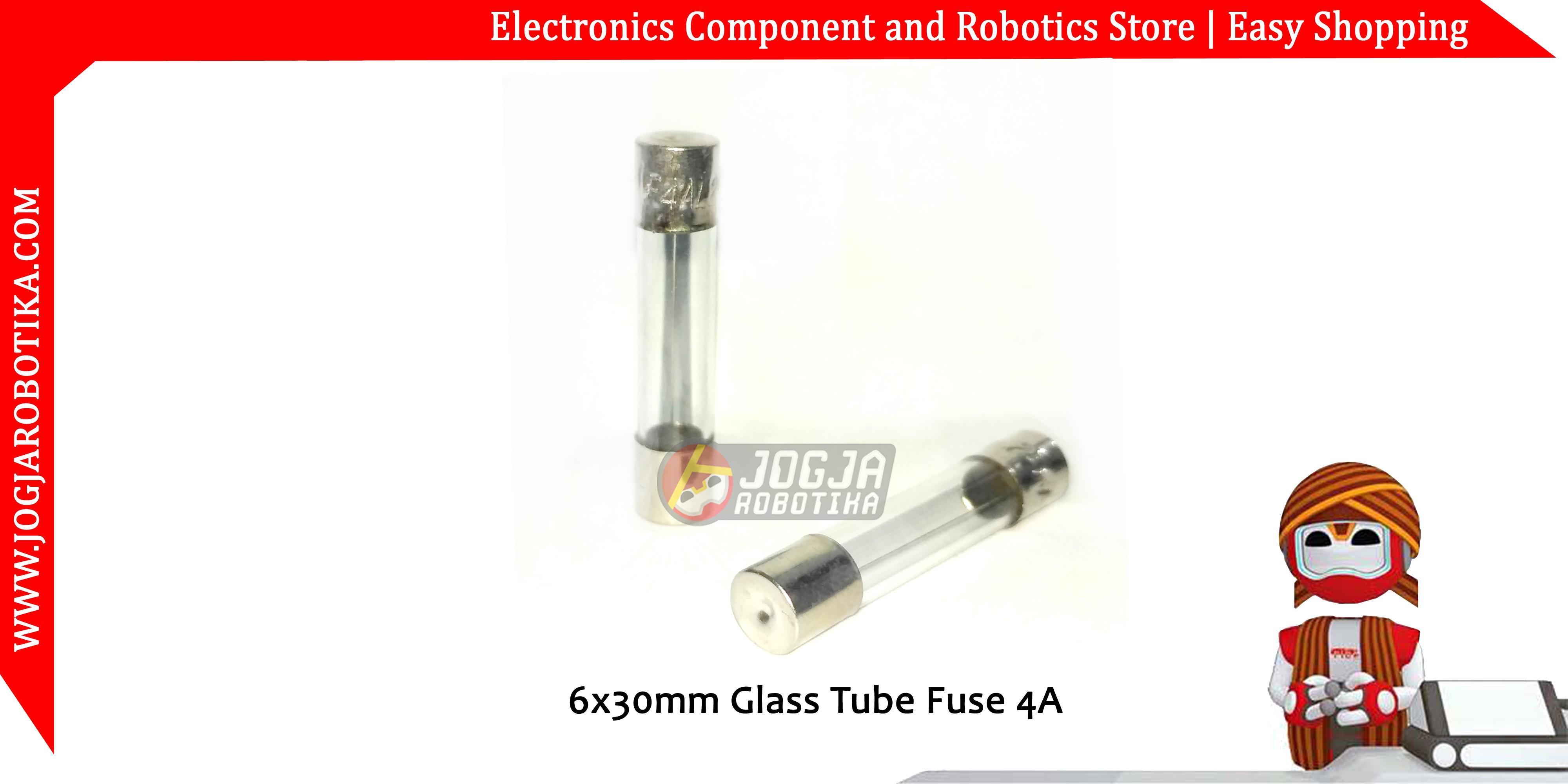 6x30mm Glass Tube Fuse 4A 250V