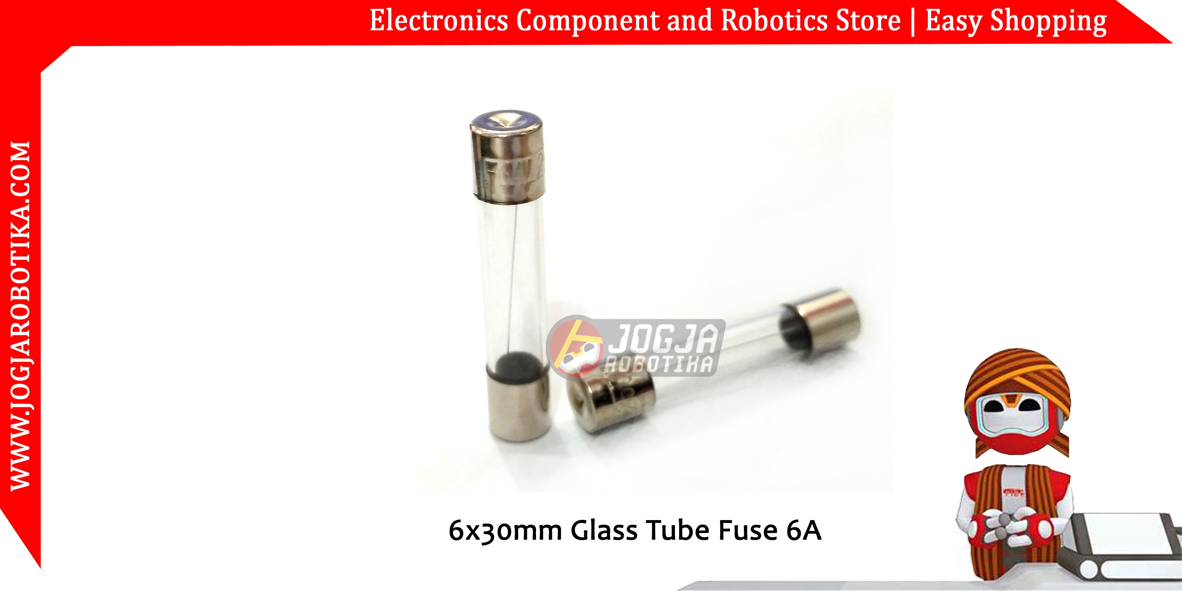 6x30mm Glass Tube Fuse 6A 250V