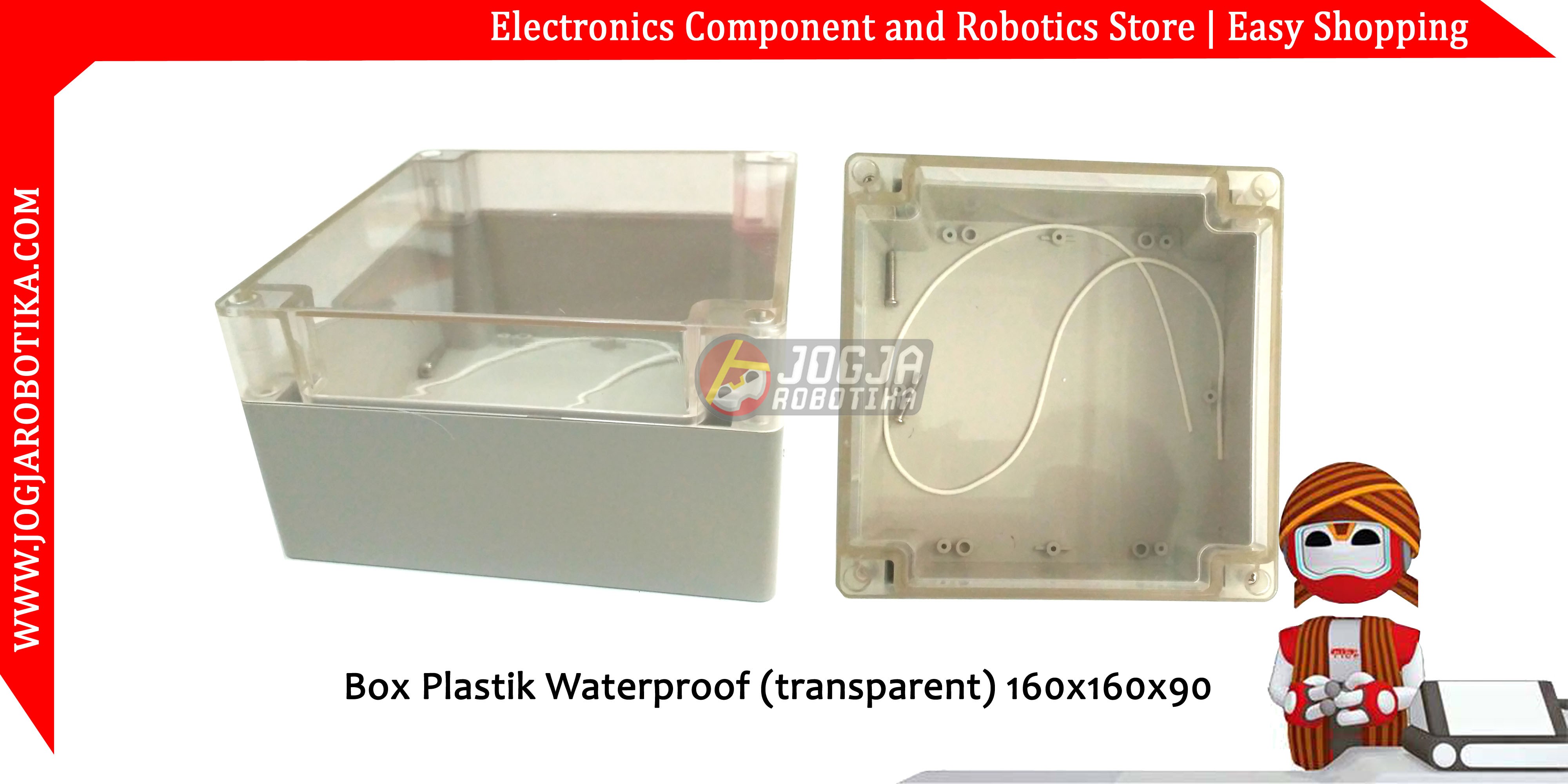 Box Plastik Waterproof (transparent) 160x160x90mm