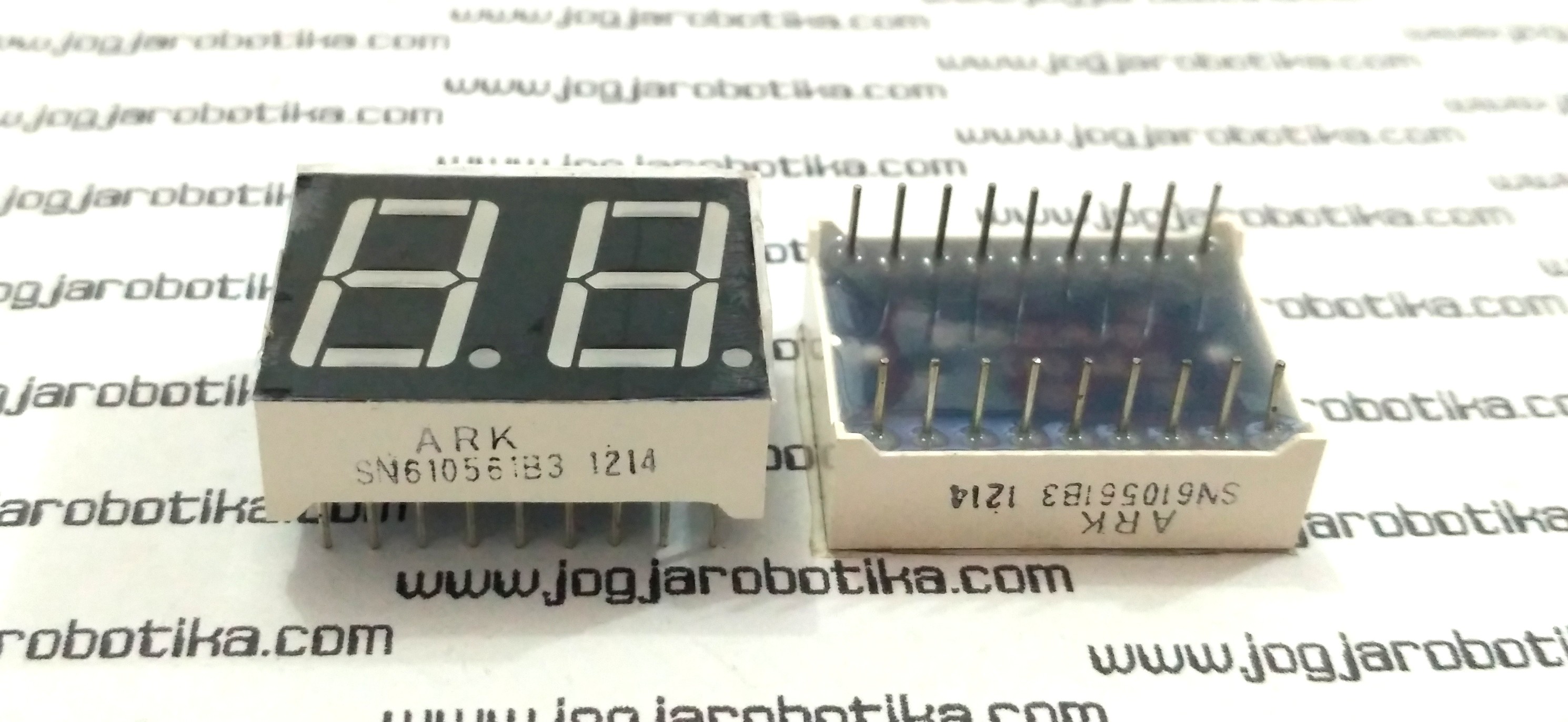 2 Digit Seven Segment Common Anoda 0.56  inch - Biru