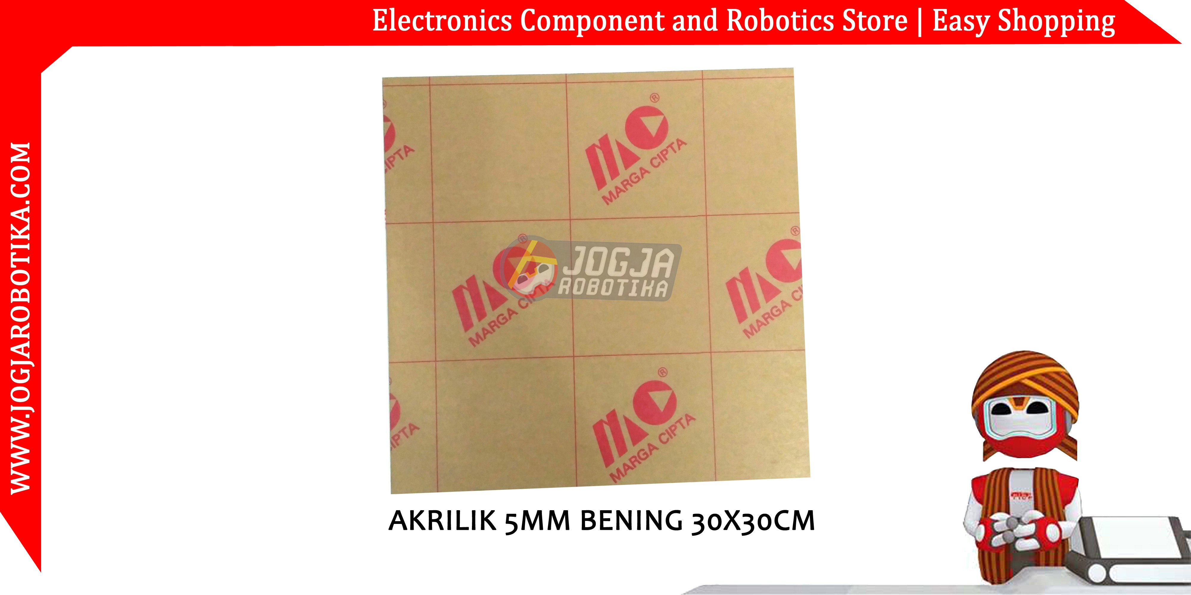 AKRILIK 5MM BENING 30X30CM