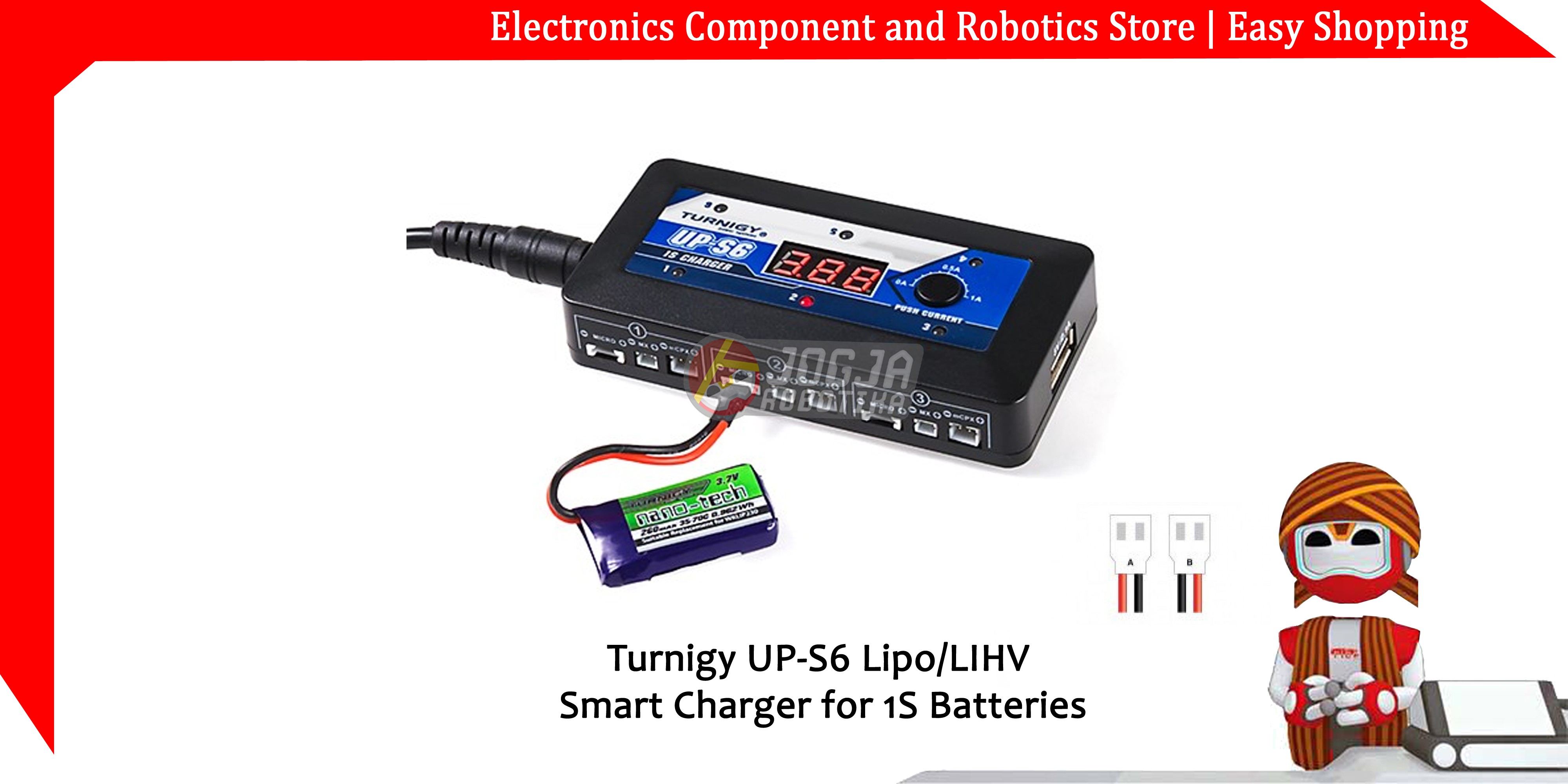 Turnigy UP-S6 Lipo/LIHV Smart Charger for 1S Batteries