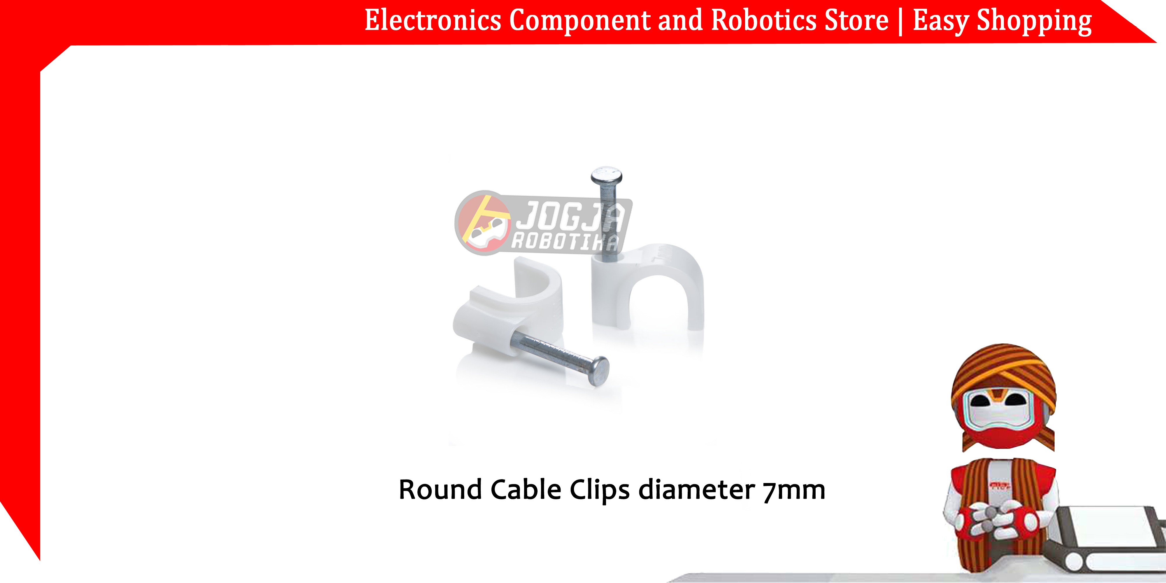 Round Cable Clips / Klem Kabel diameter 7mm YAN