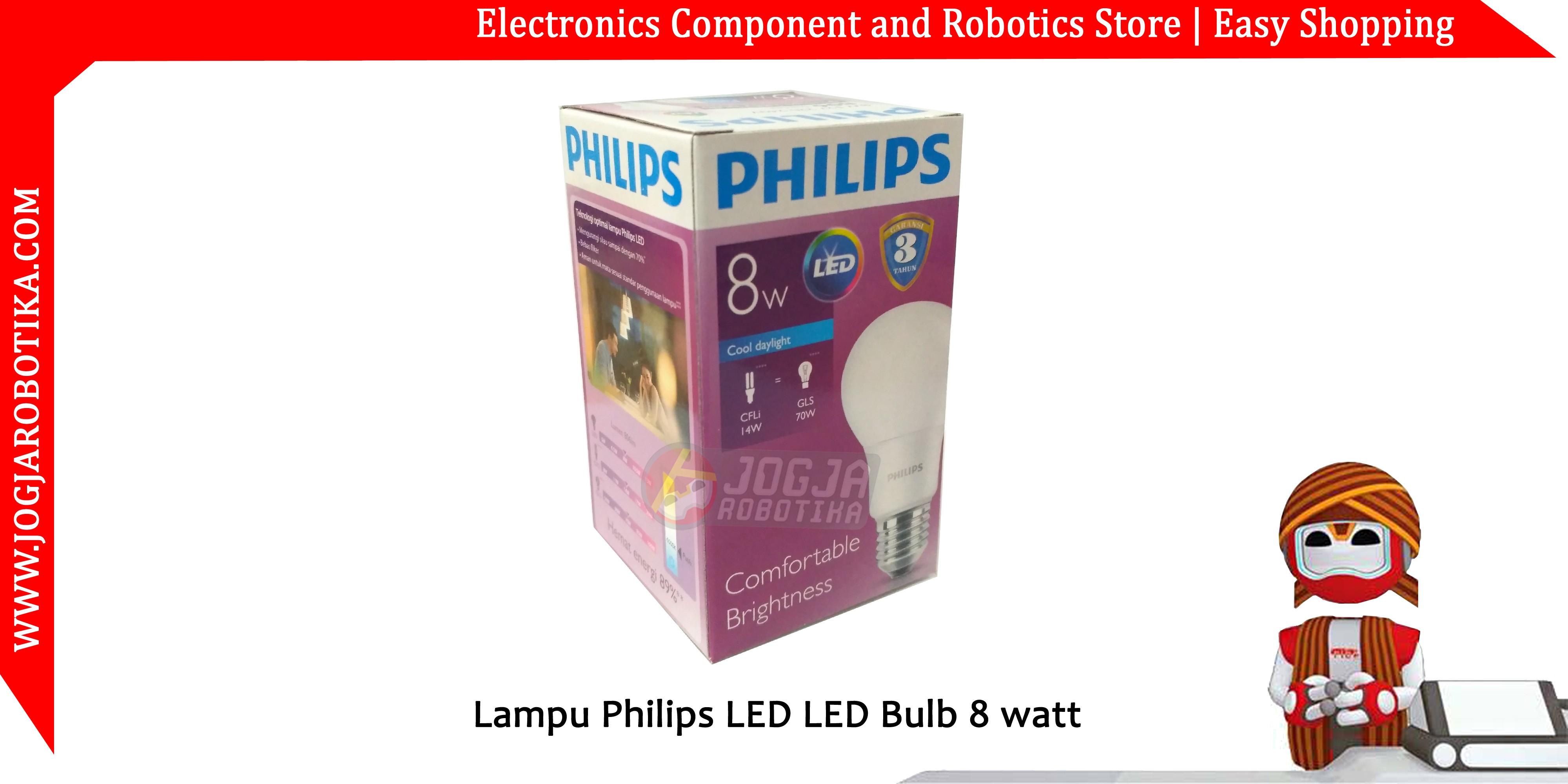 Lampu LED Bulb 8 watt PHILIPS