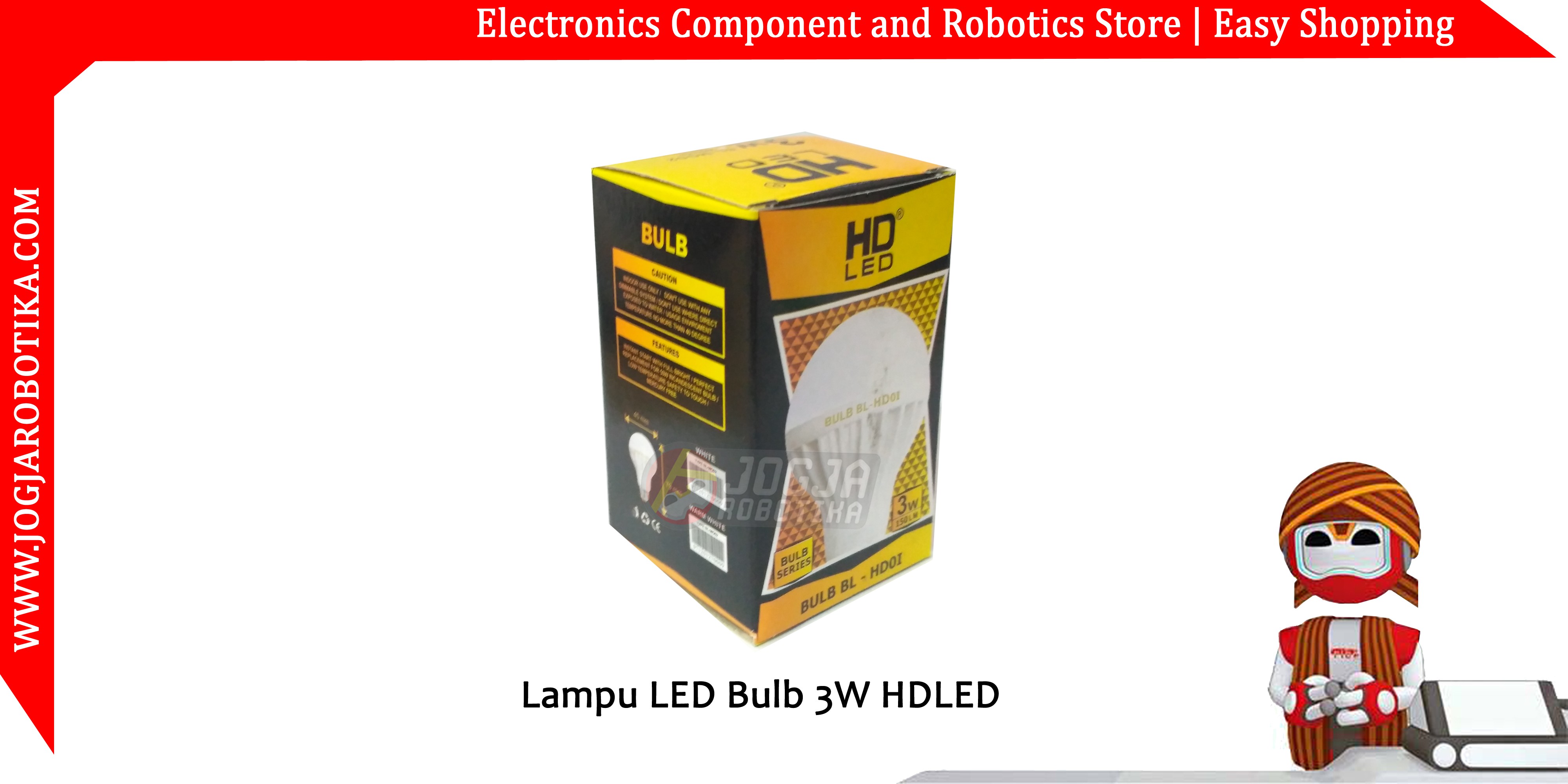 LAMPU LED Bulb 3W HDLED
