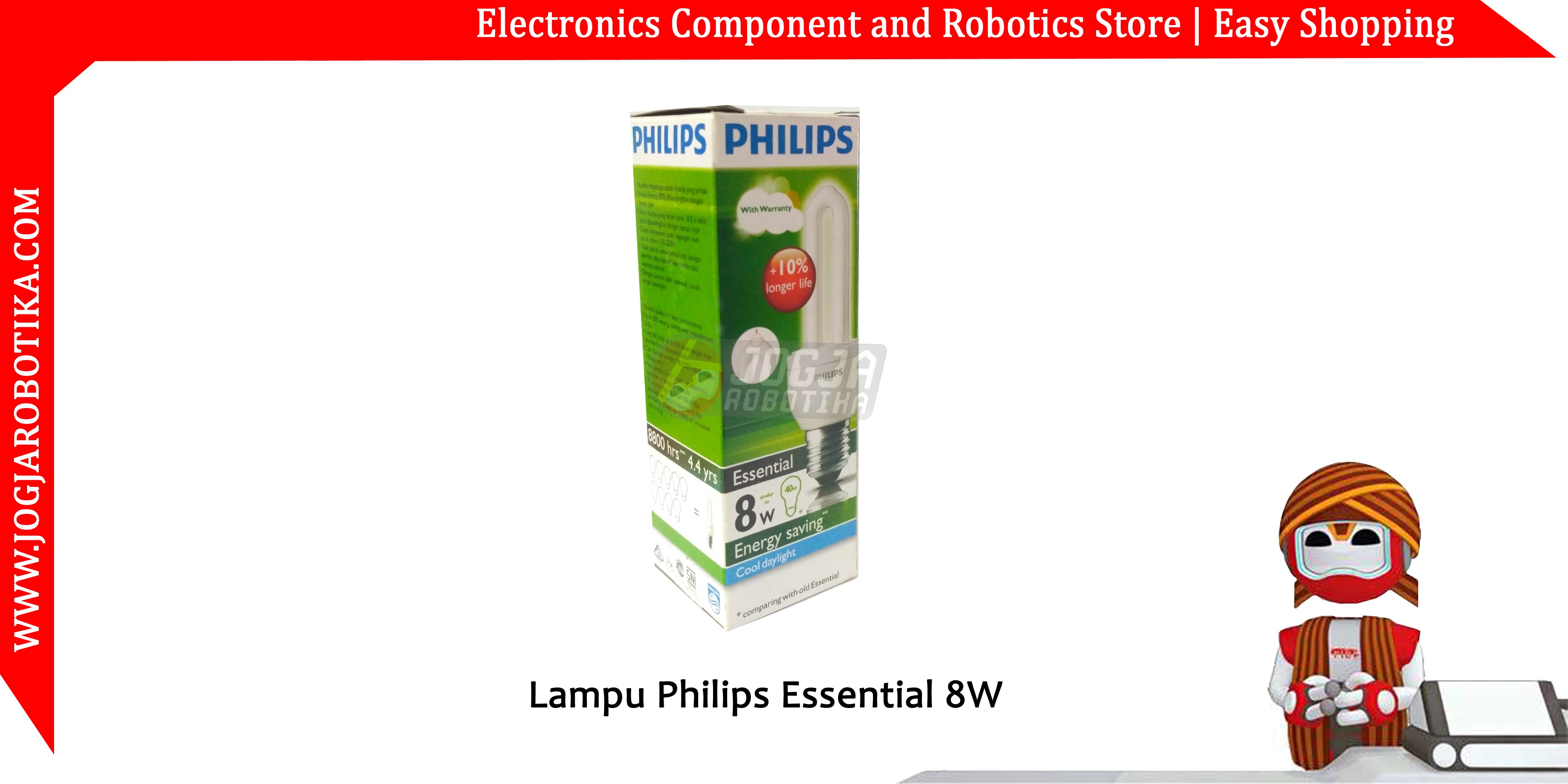 Lampu Philips Essential 8W