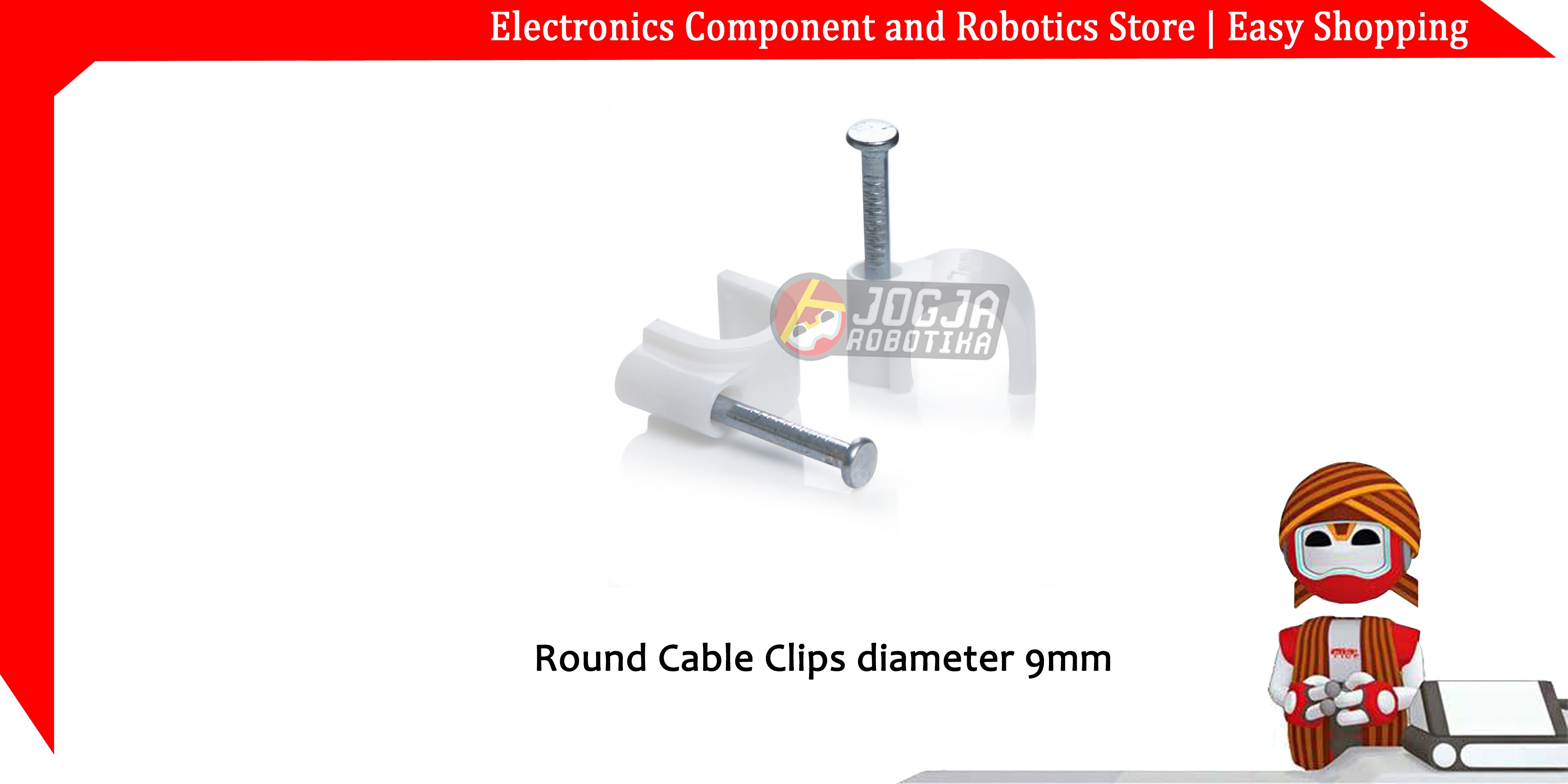 Round Cable Clips diameter 9mm