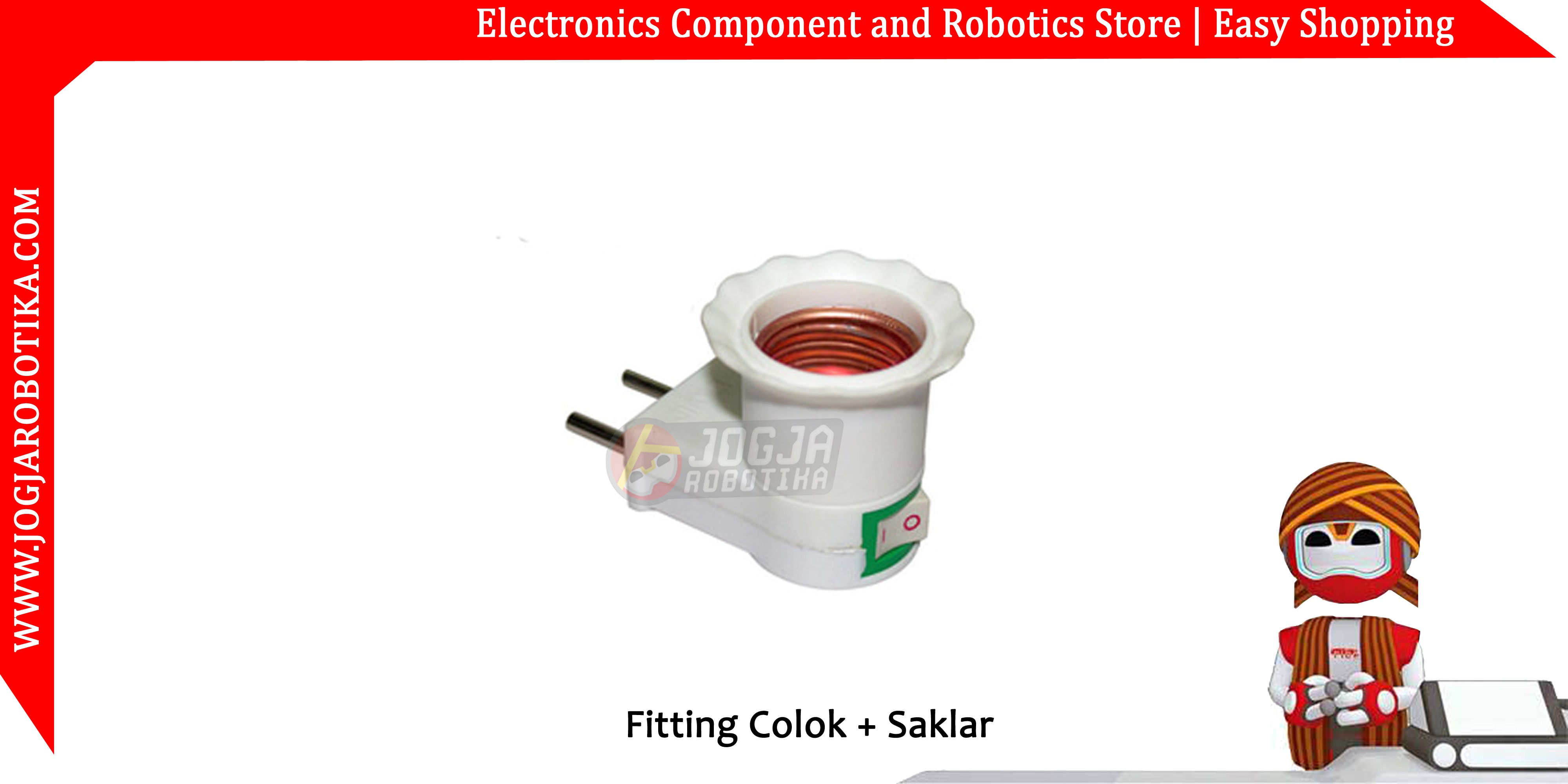 Fitting Colok + Saklar
