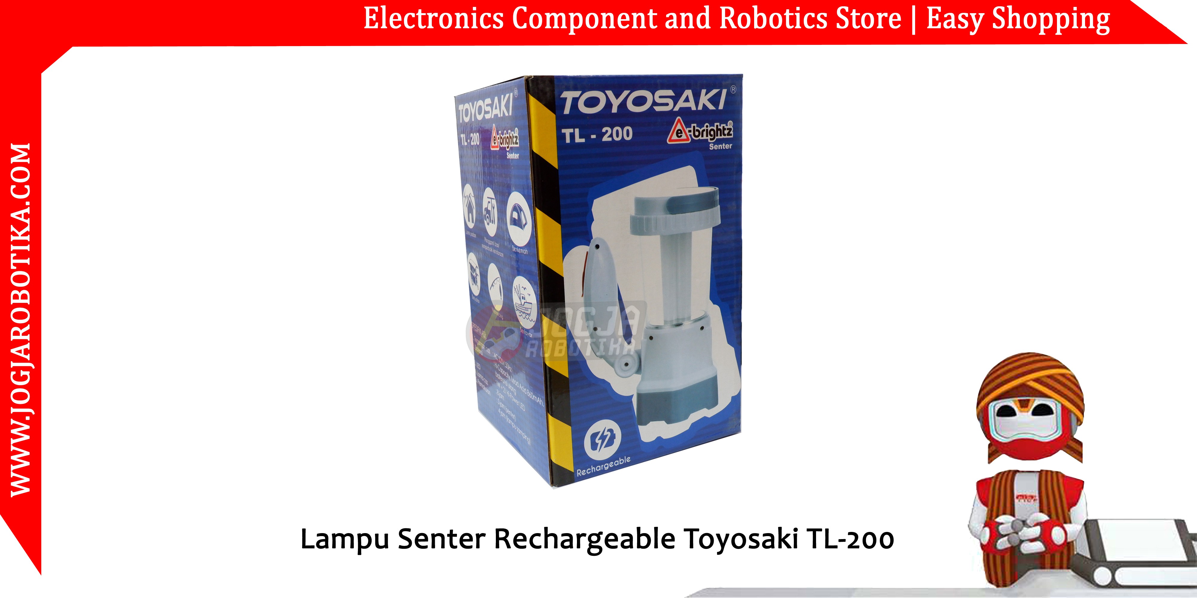 Lampu Senter Rechargeable Toyosaki TL-200