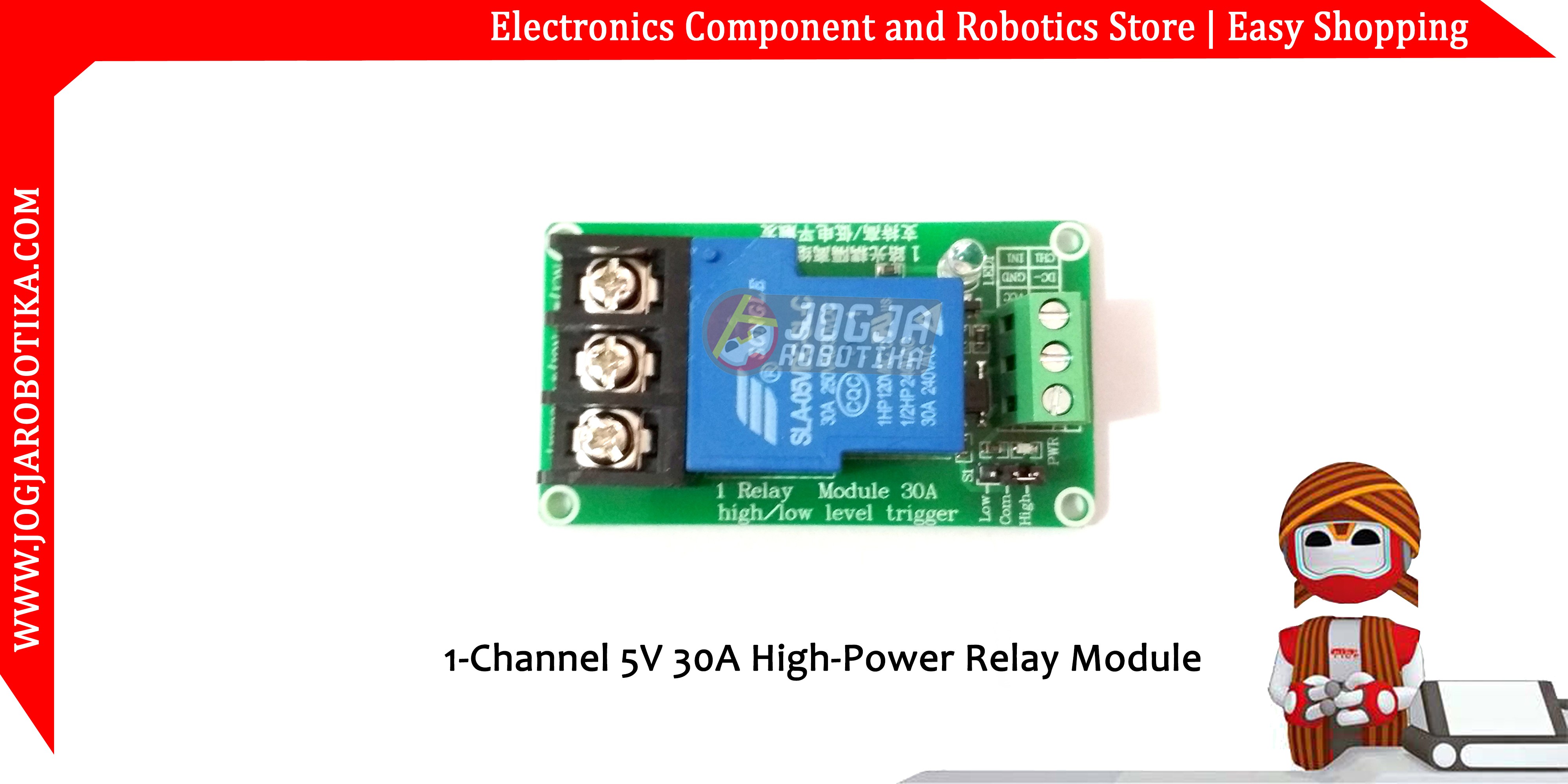 1-Channel 5V 30A High-Power Relay Module