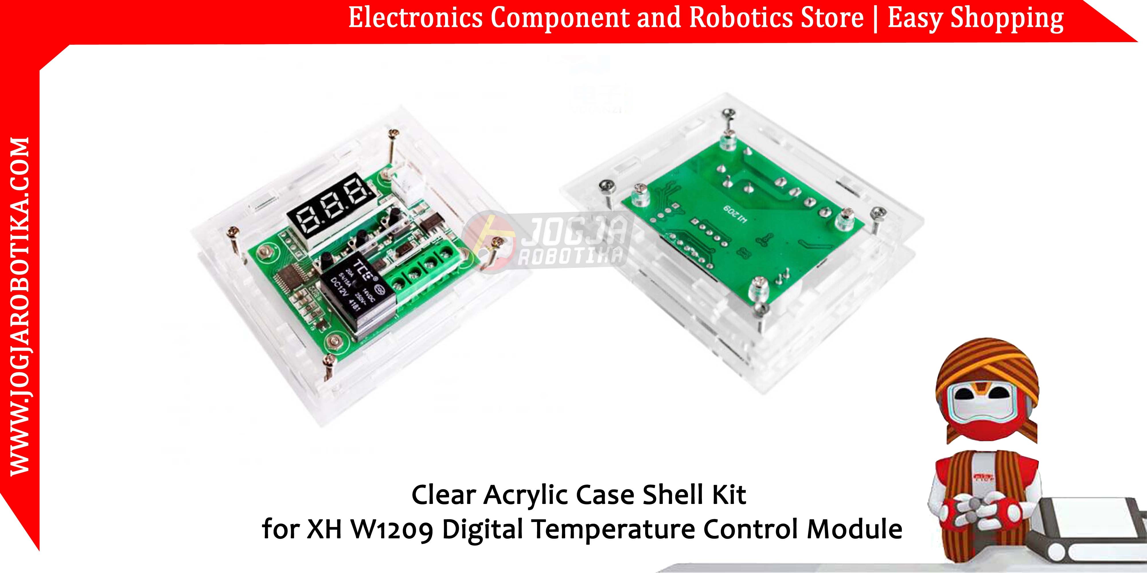 Clear Acrylic Case Shell Kit for XH-W1209 Digital Temperature Control Module