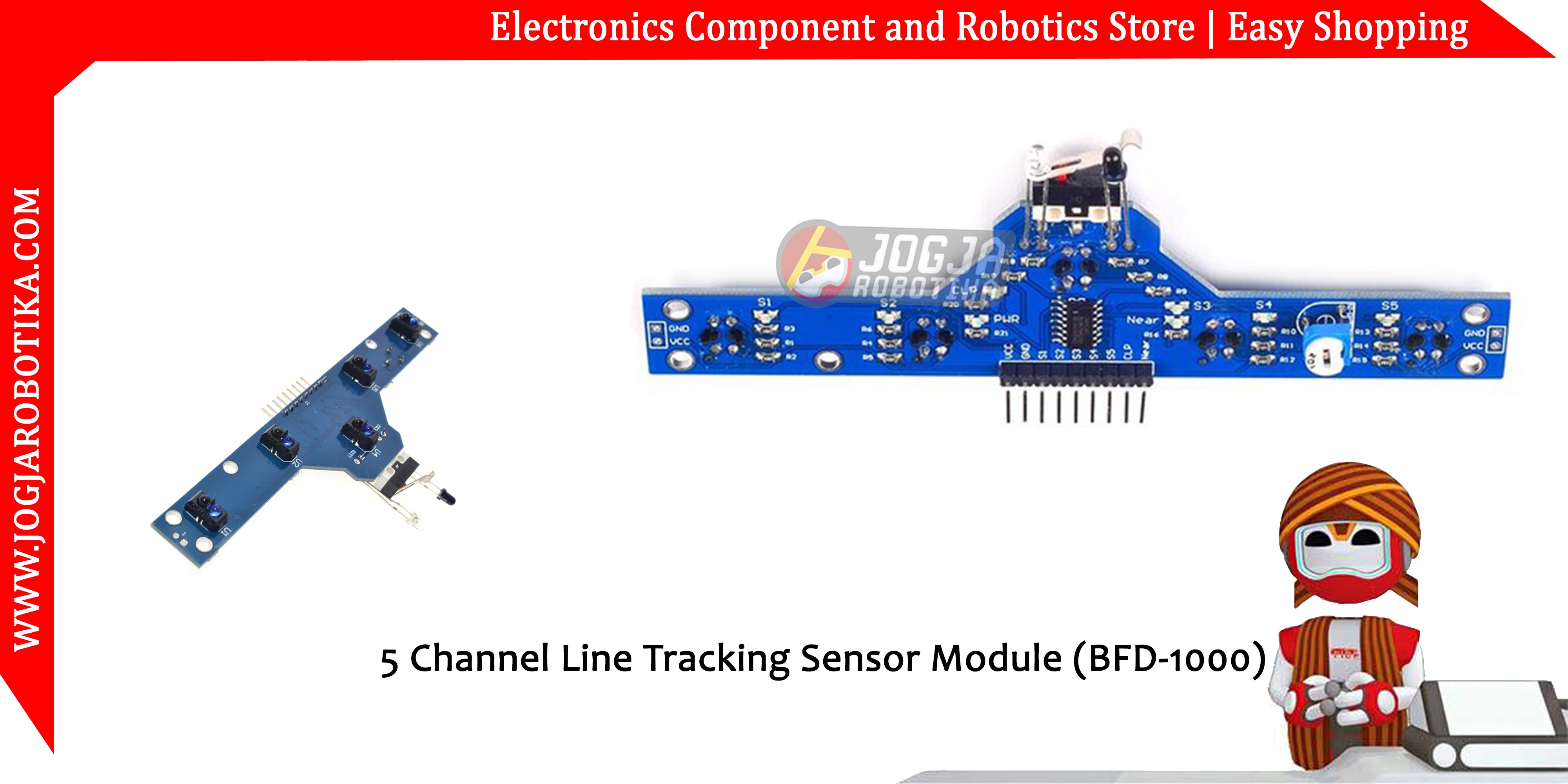 5 Channel Line Tracking Sensor Module (BFD-1000)