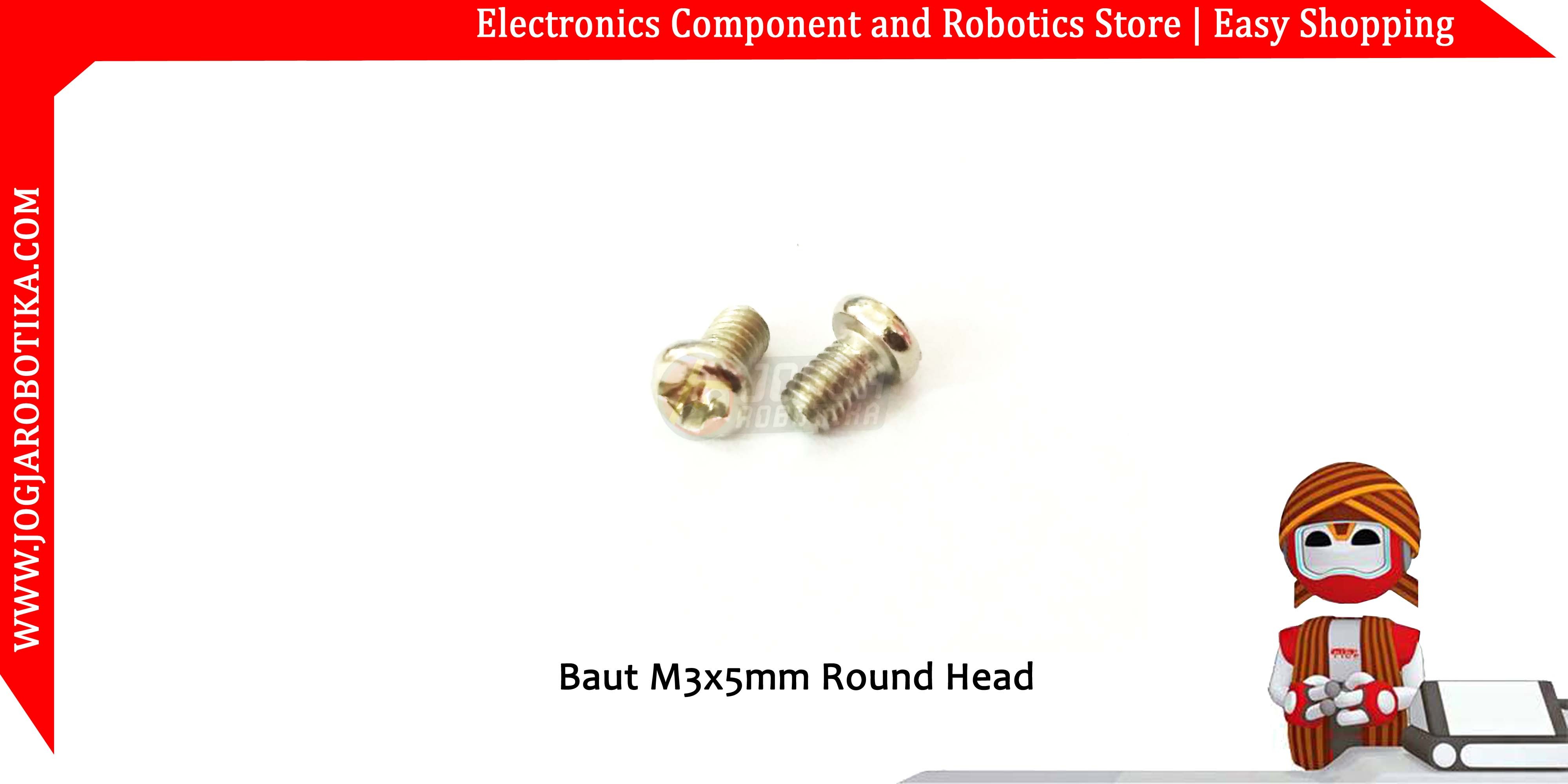Baut M3x5mm Round Head