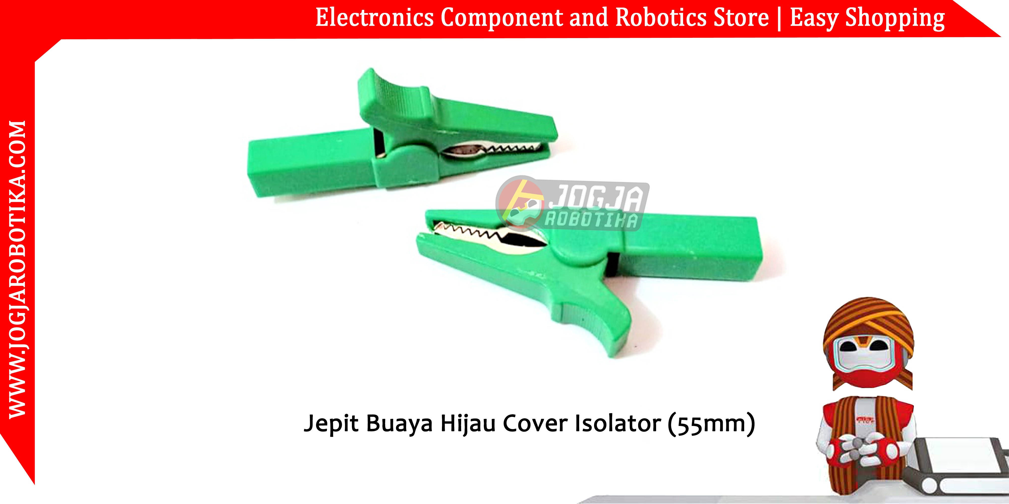 Jepit Buaya Hijau Cover Isolator (55mm)
