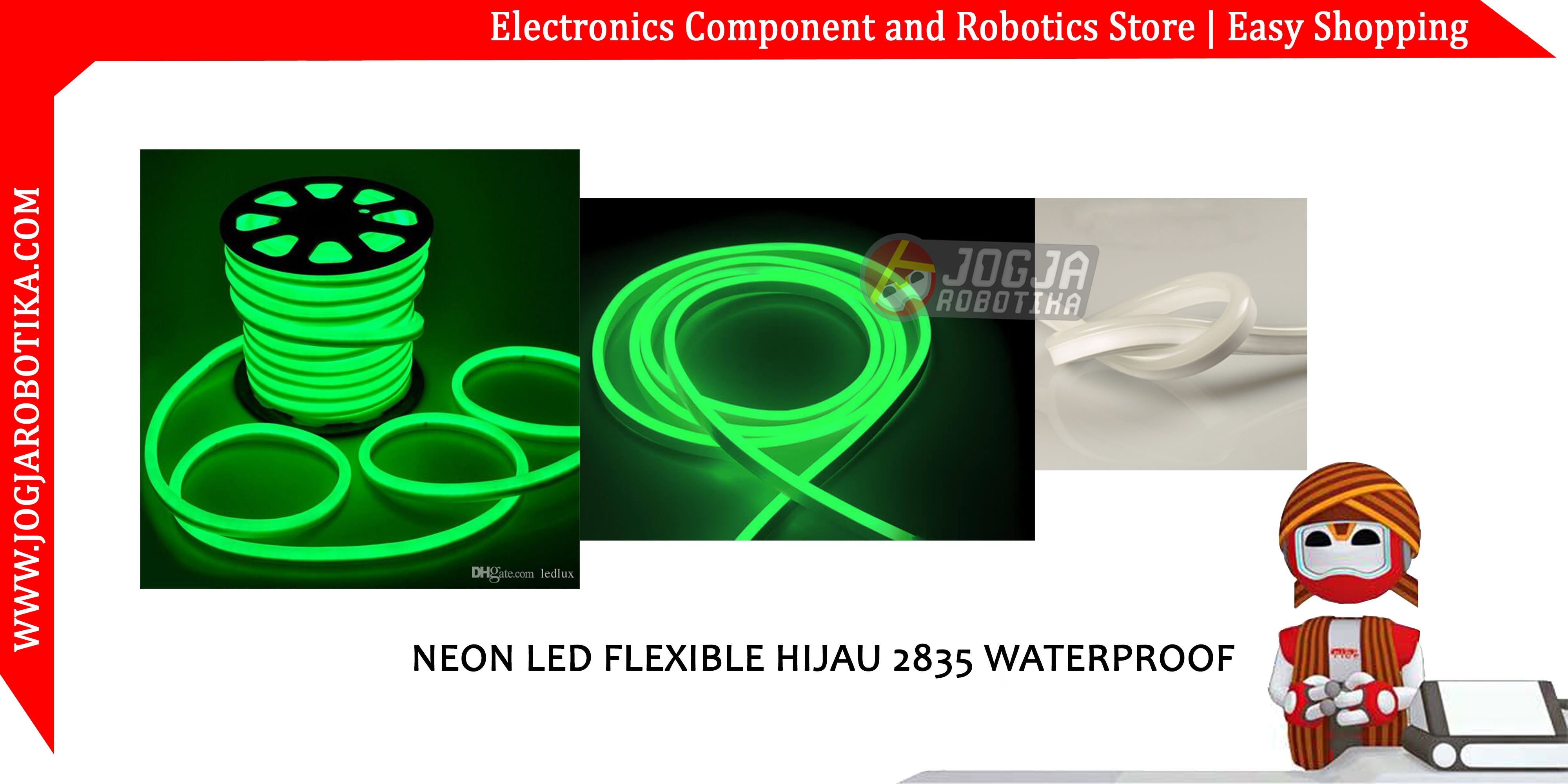 Neon Led Flexible Hijau 2835 Waterproof