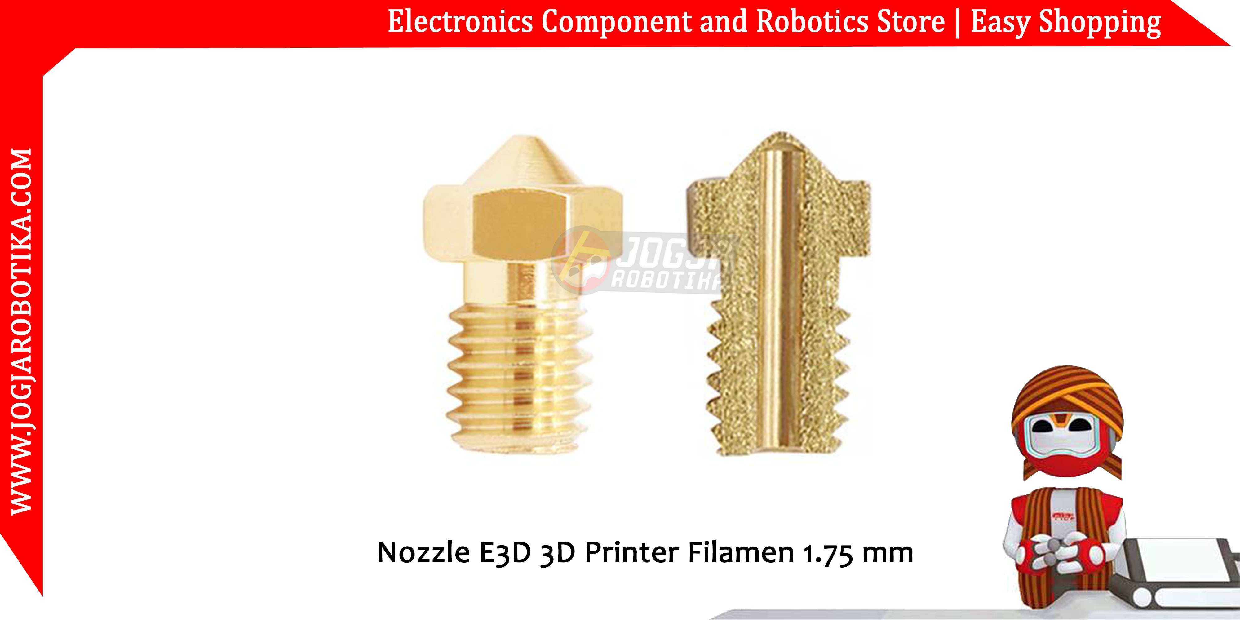 Nozzle 0.5mm E3D 3D Printer Filamen 1.75 mm