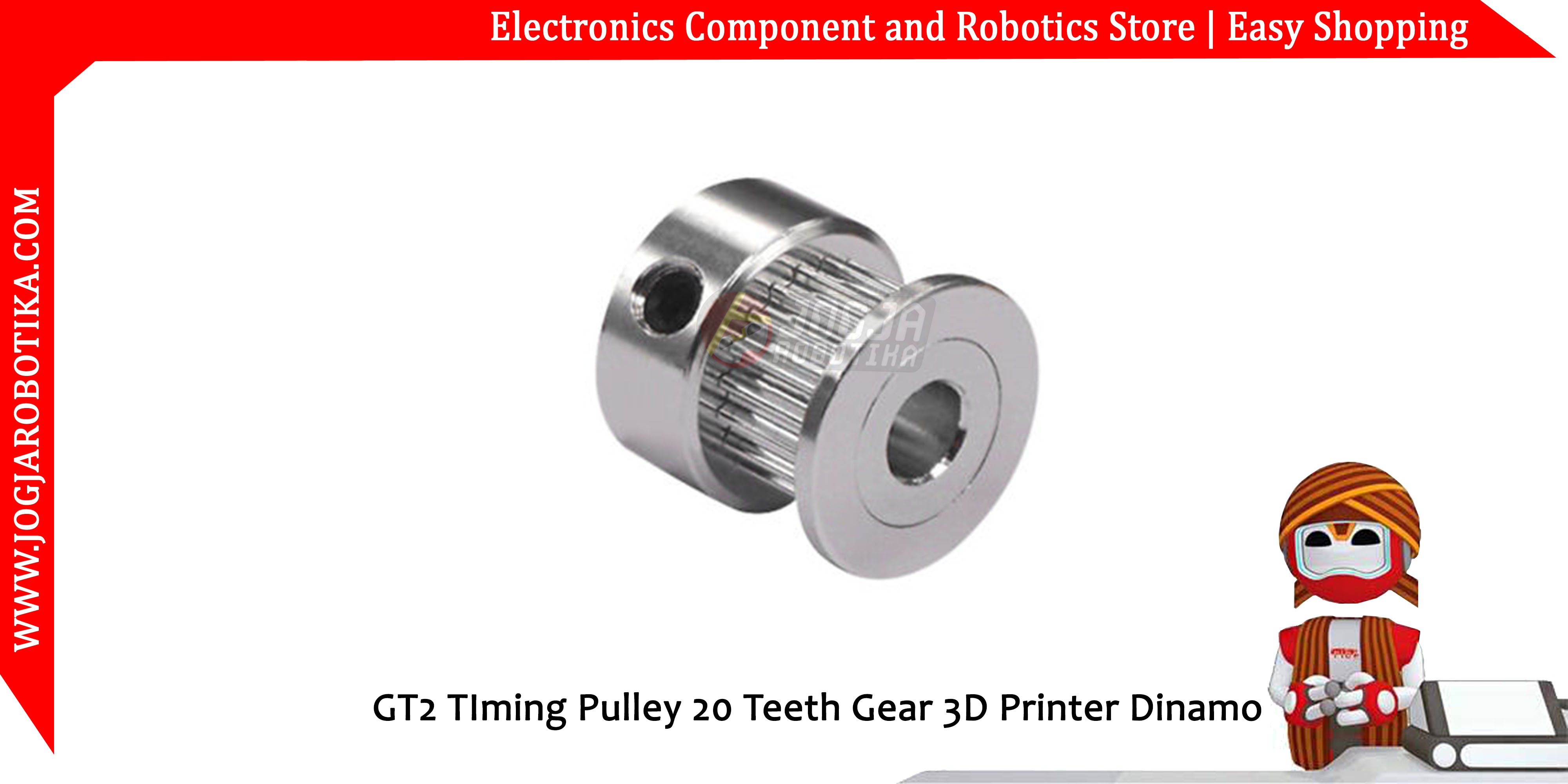 GT2 Timing Pulley 20 Teeth Gear 3D Printer Dinamo