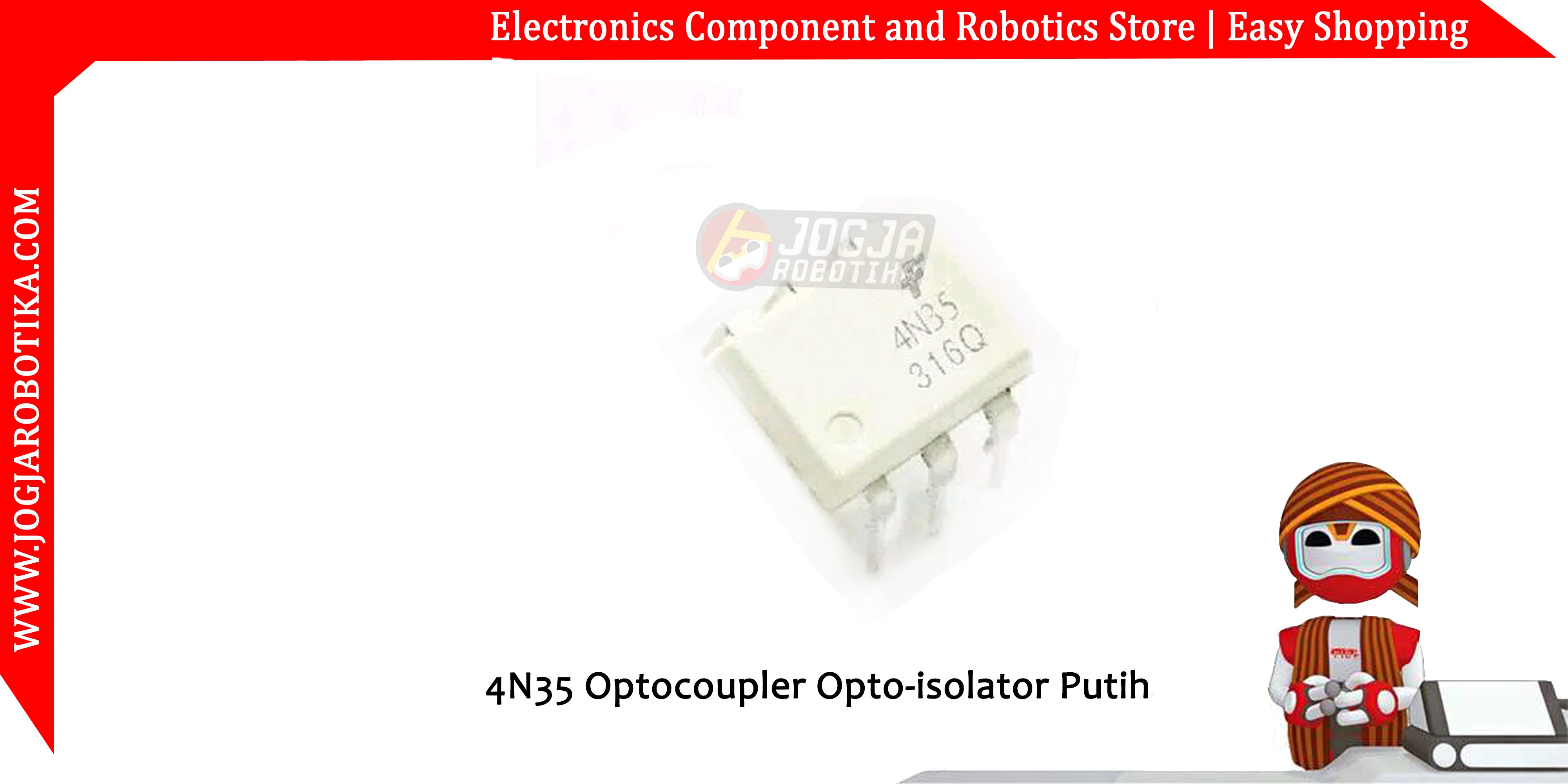 4N35 Optocoupler Opto-isolator Putih