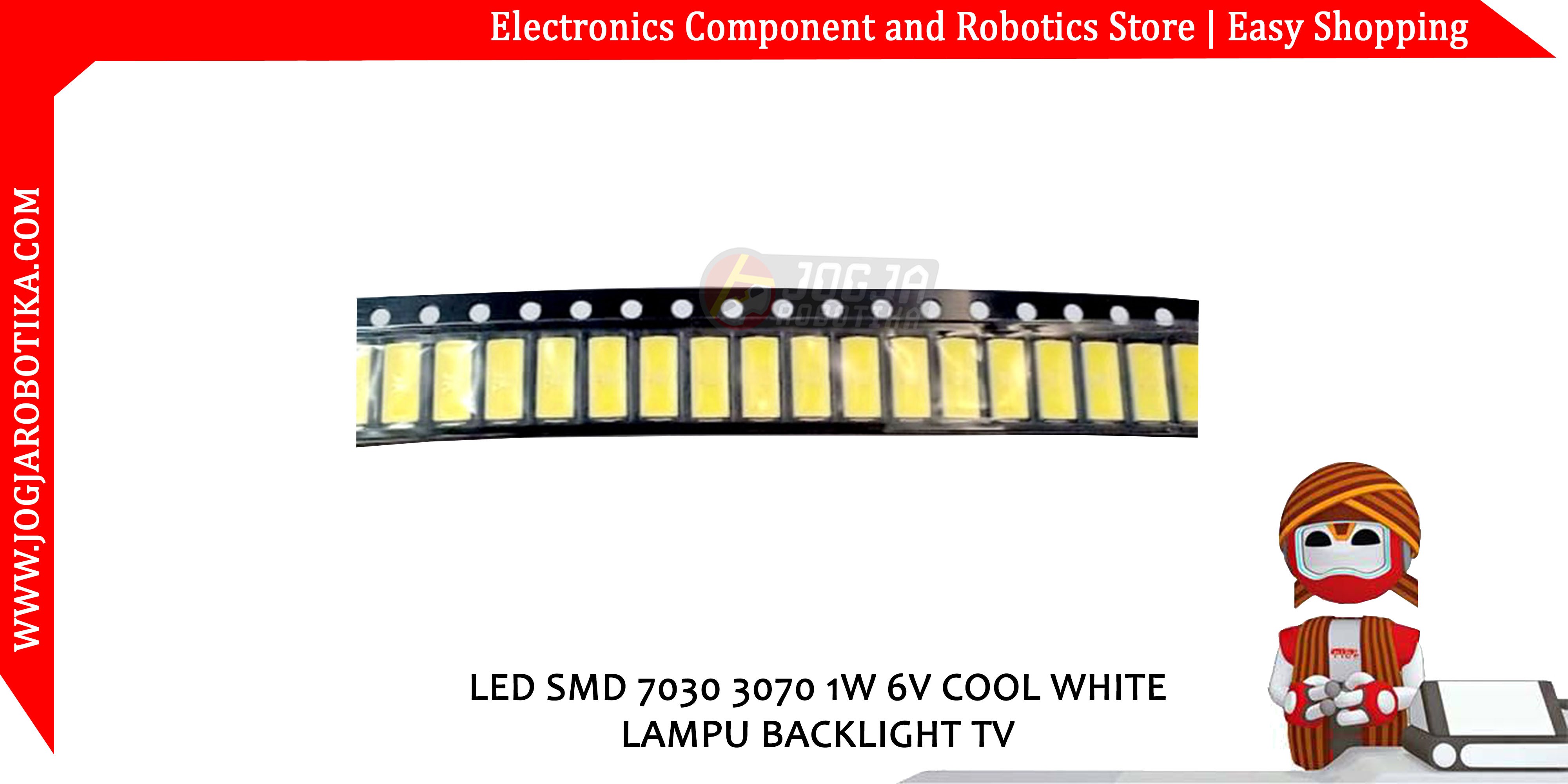 LED SMD 7030 3070 1W 6V COOL WHITE LAMPU BACKLIGHT TV