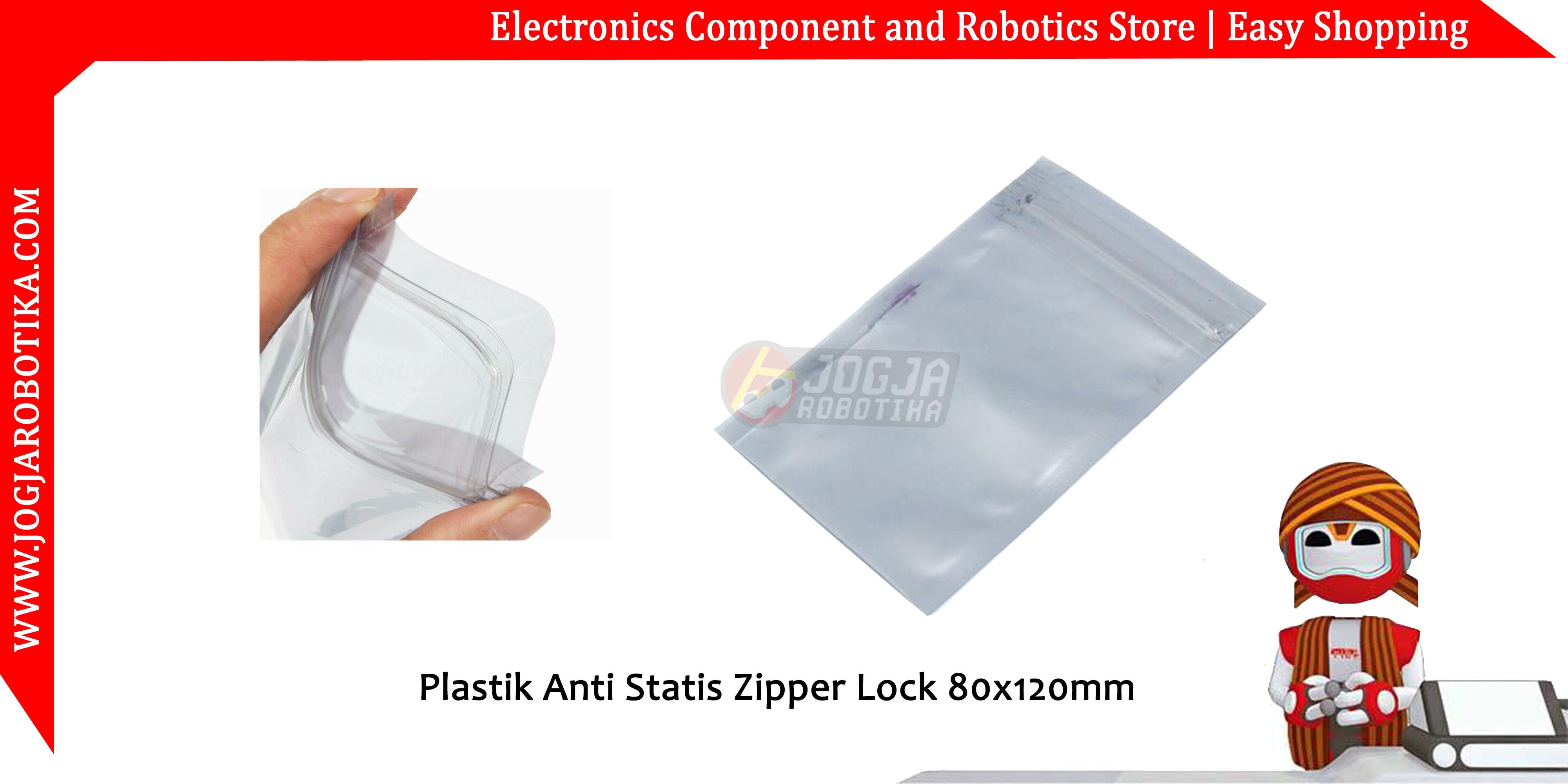 Plastik Anti Statis Statik Antistatic Zipper Lock 80x120mm
