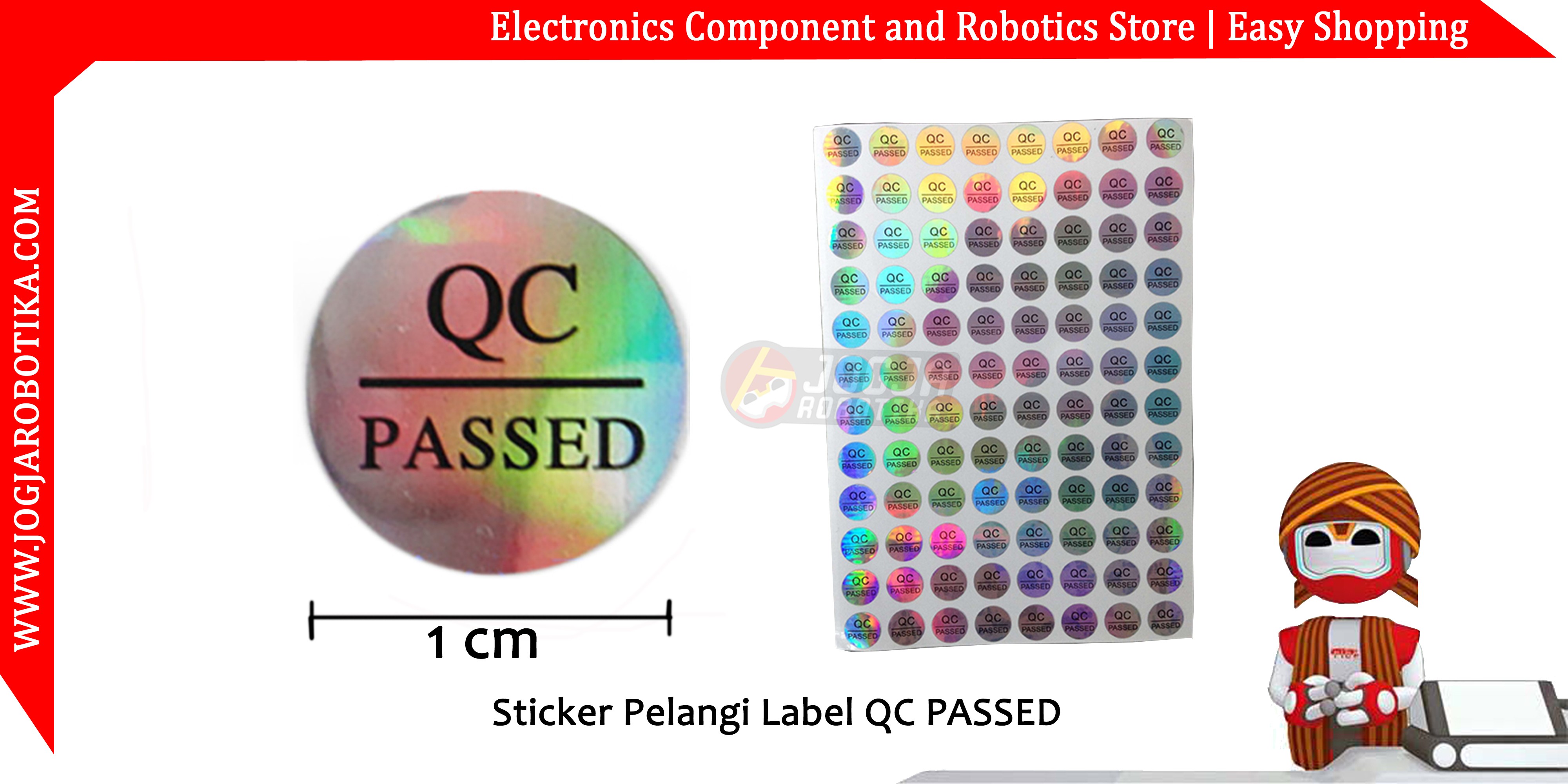 Sticker Pelangi Label QC PASSED