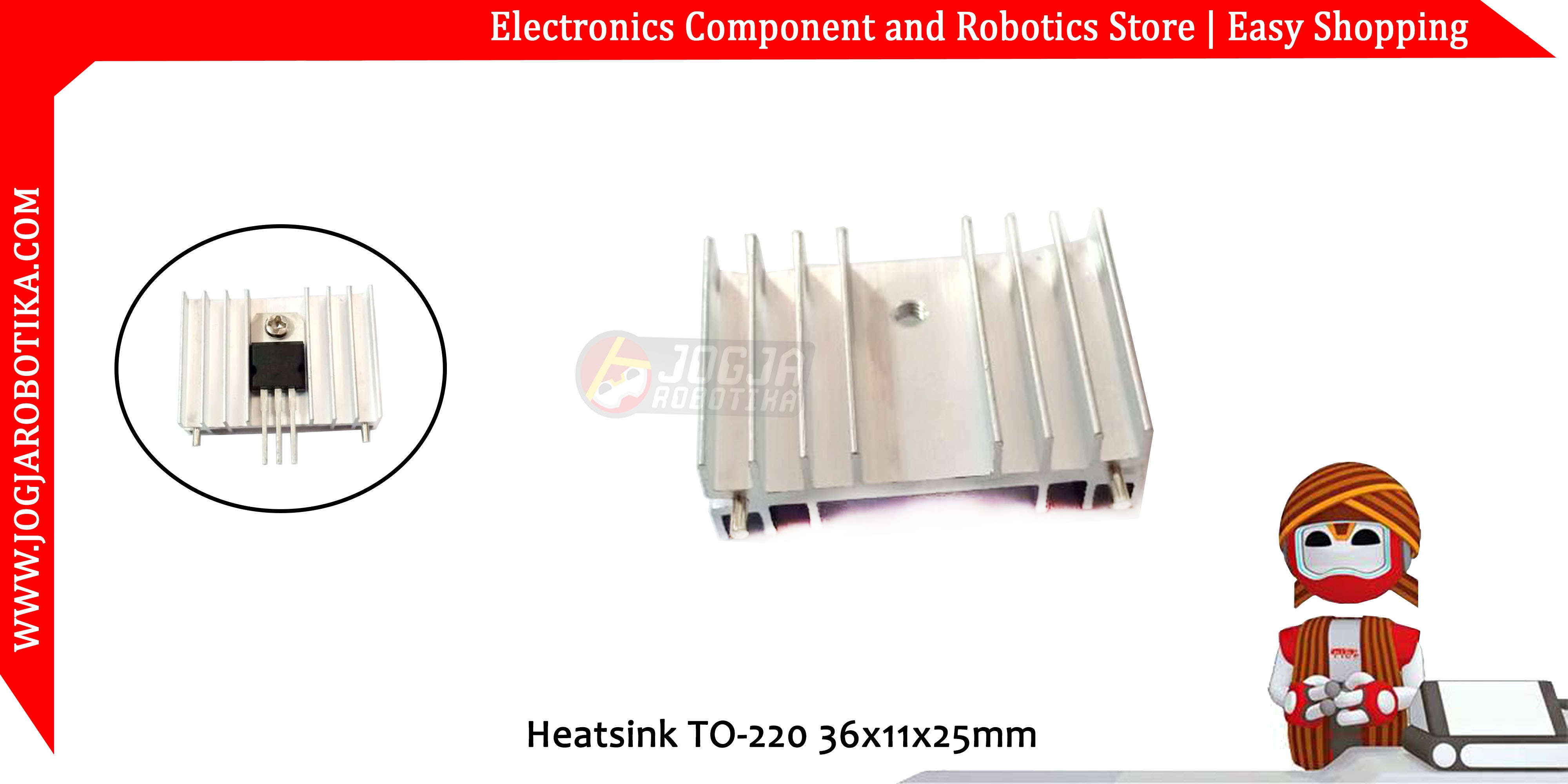 Heatsink TO-220 36x11x25mm