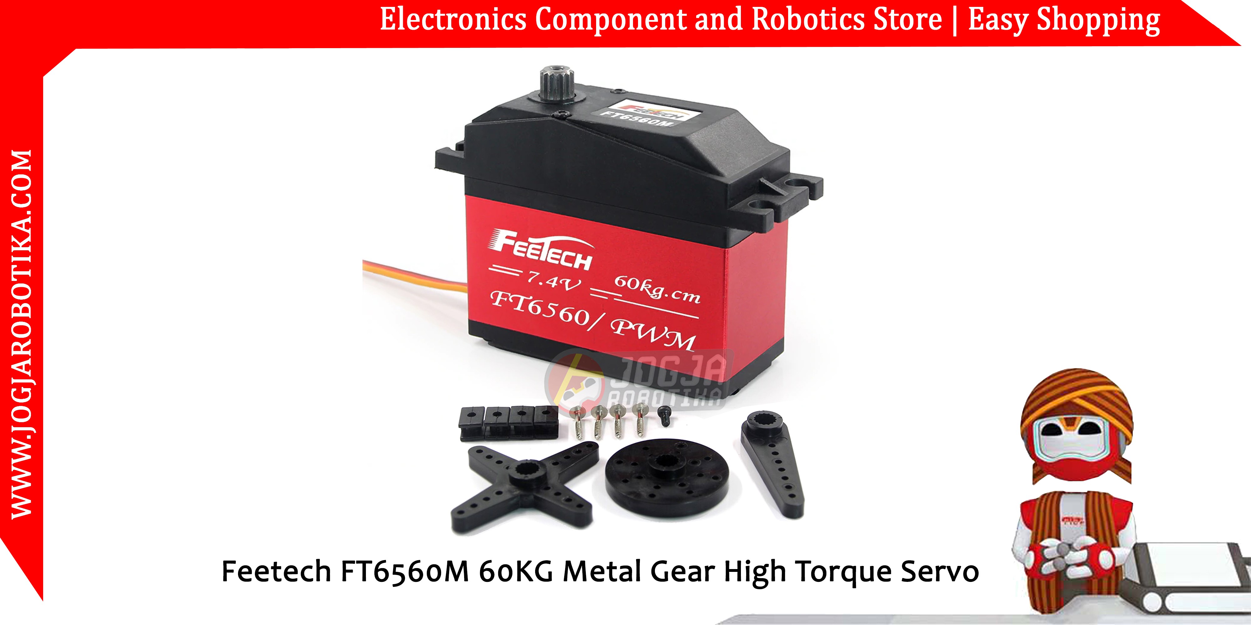 Feetech FT6560M 60KG Metal Gear High Torque Servo