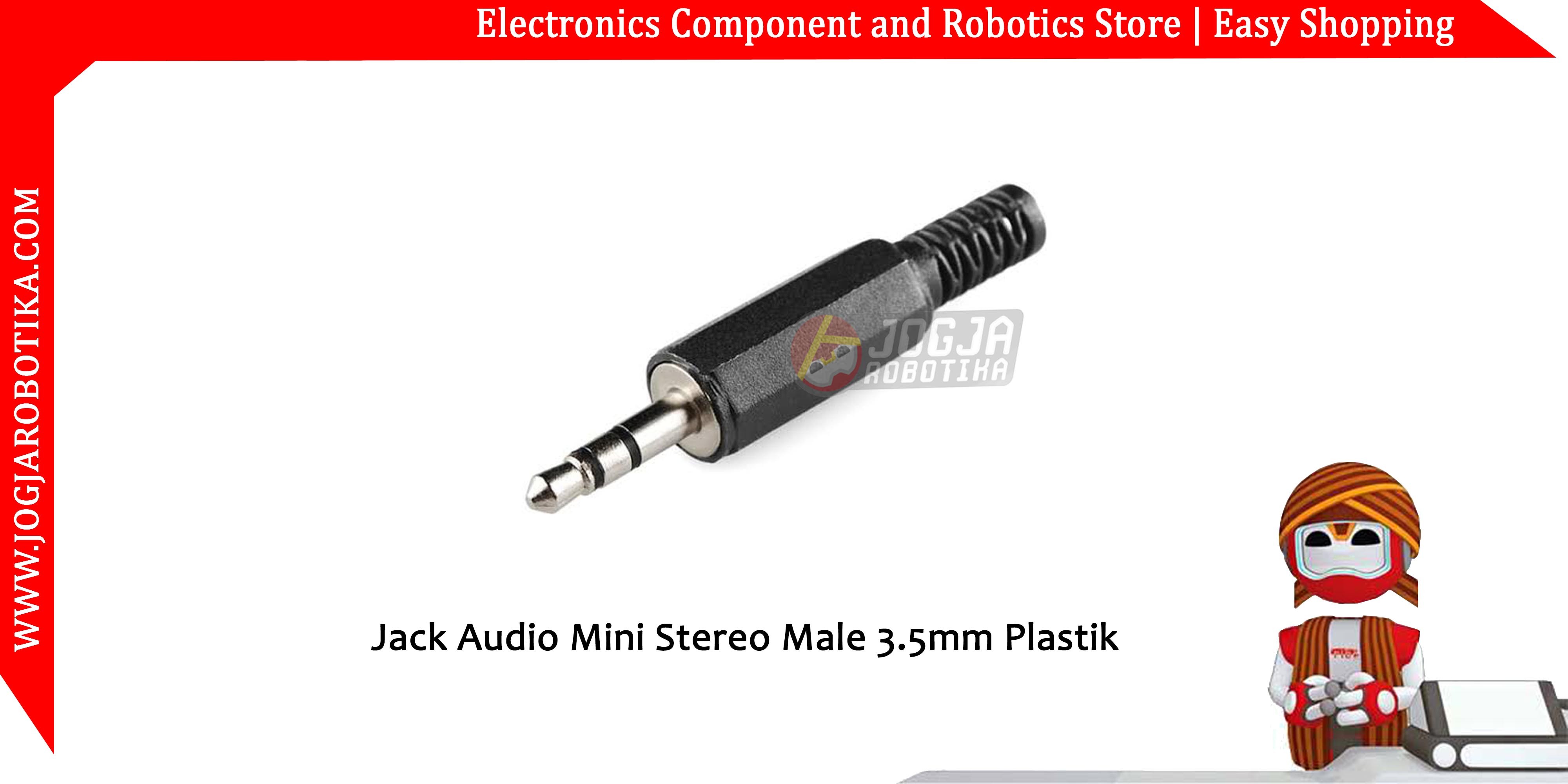Jack Audio Mini Stereo Male 3.5mm Plastik