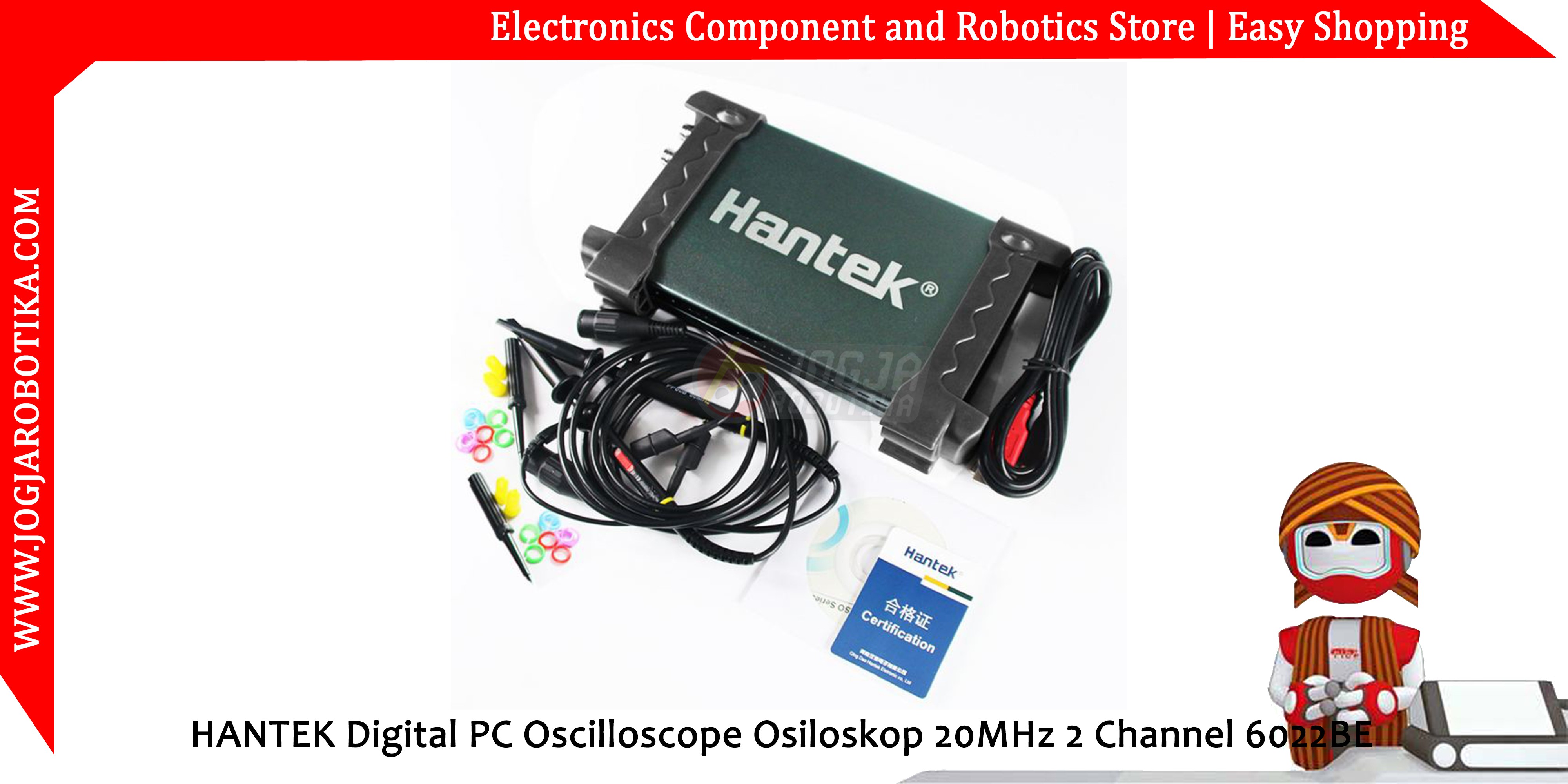 HANTEK 6022BE Digital PC Oscilloscope Osiloskop 20MHz 2 Channel