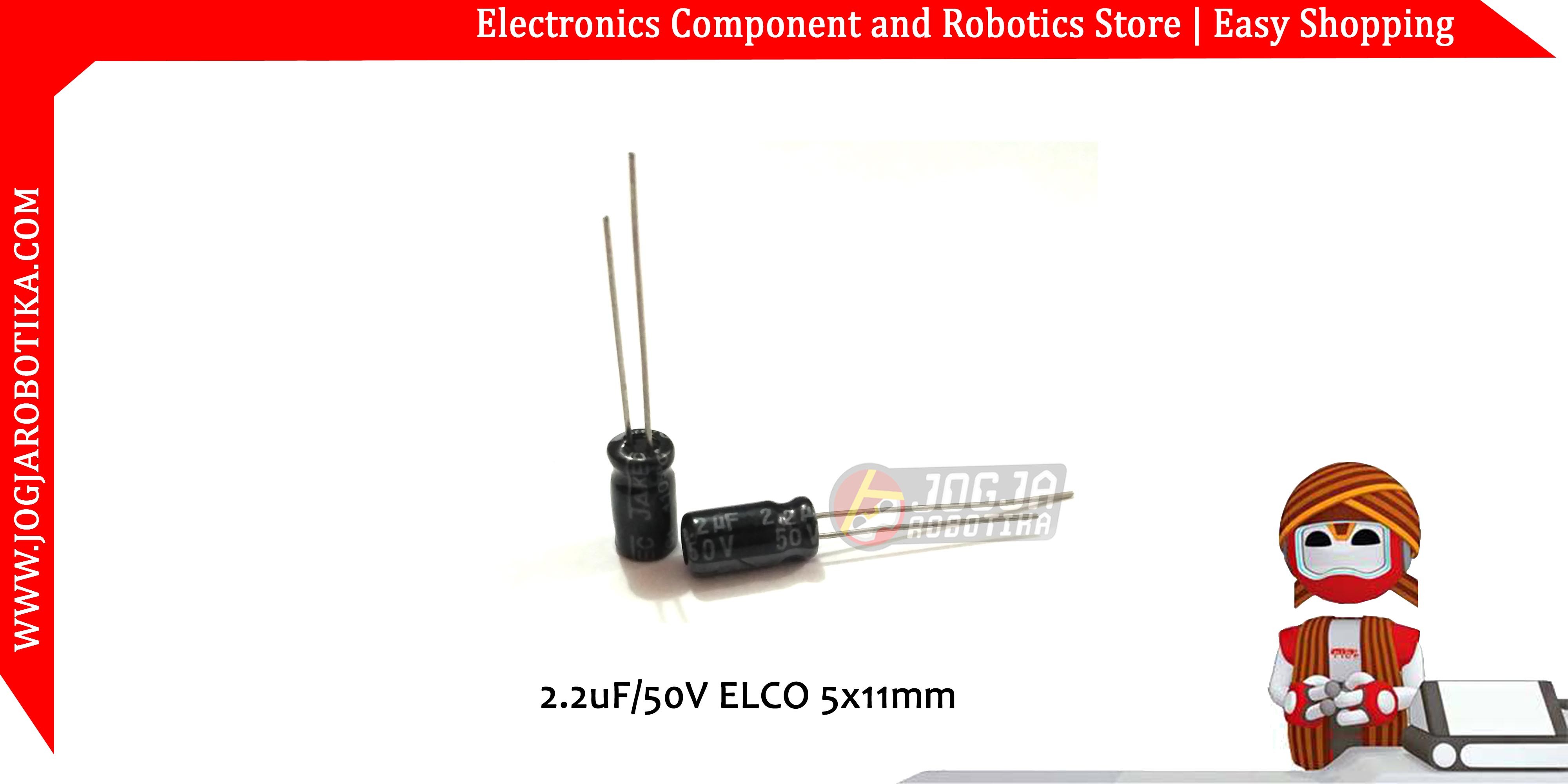 2.2uF/50V ELCO 5x11mm