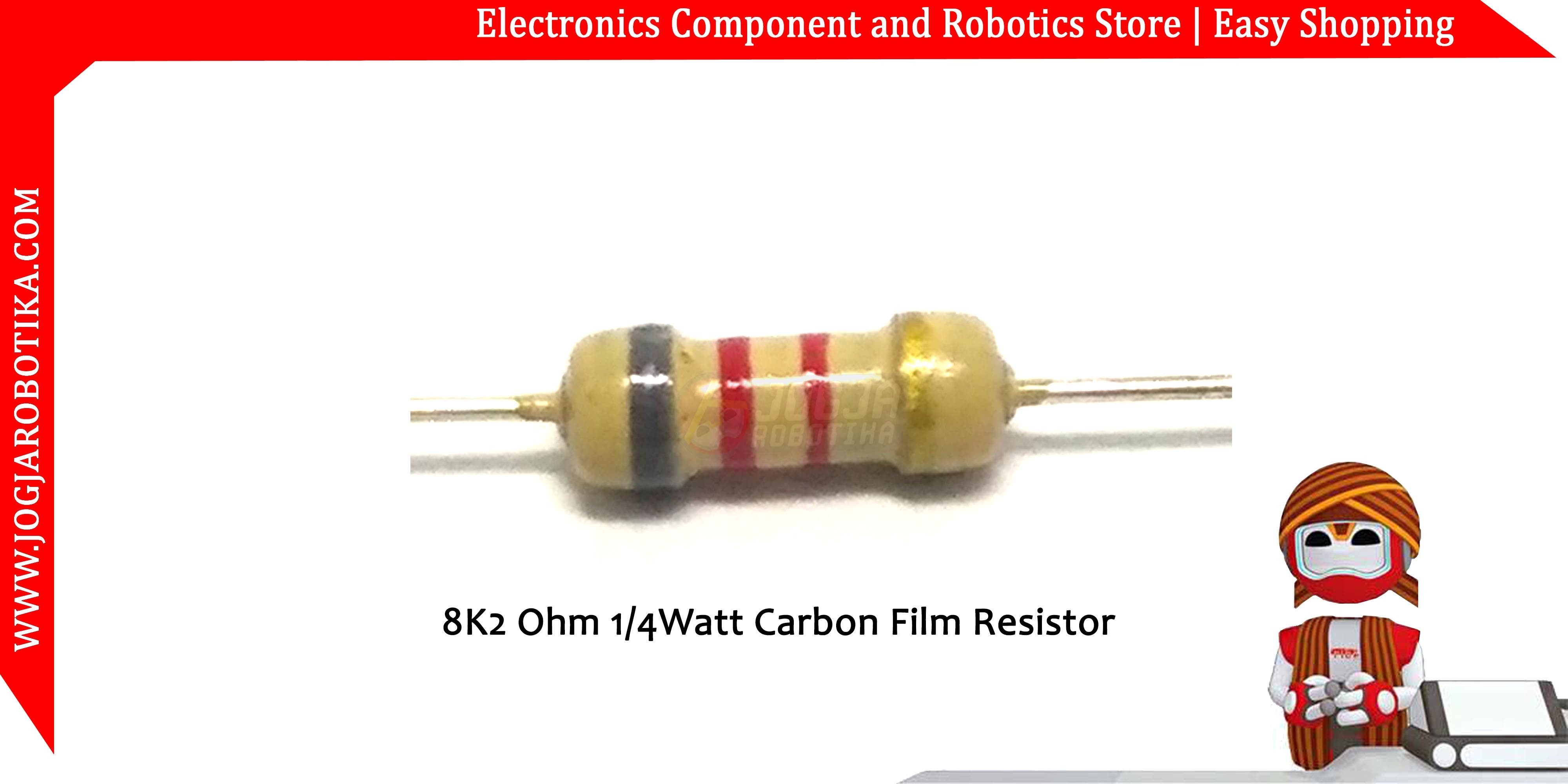 8K2 Ohm 1/4Watt Carbon Film Resistor